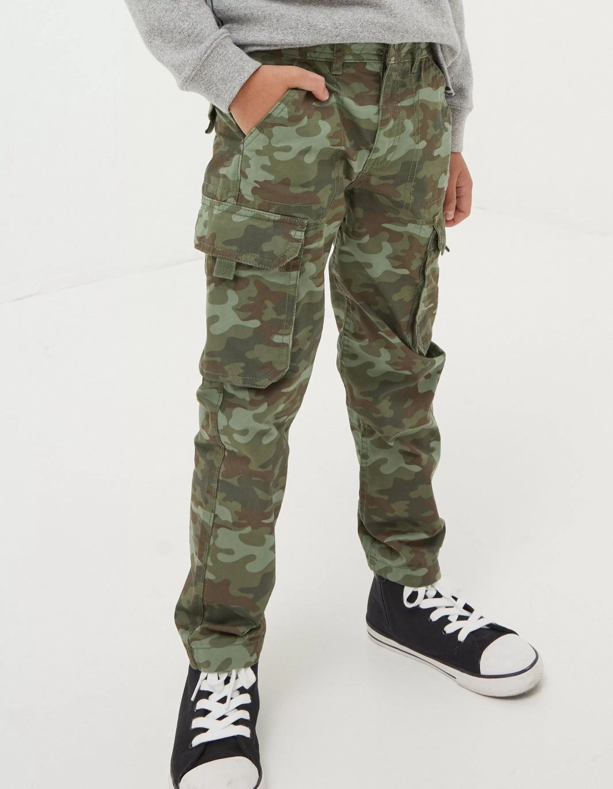 Best FatFace Shipton Camo Cargo Trousers Khaki Green