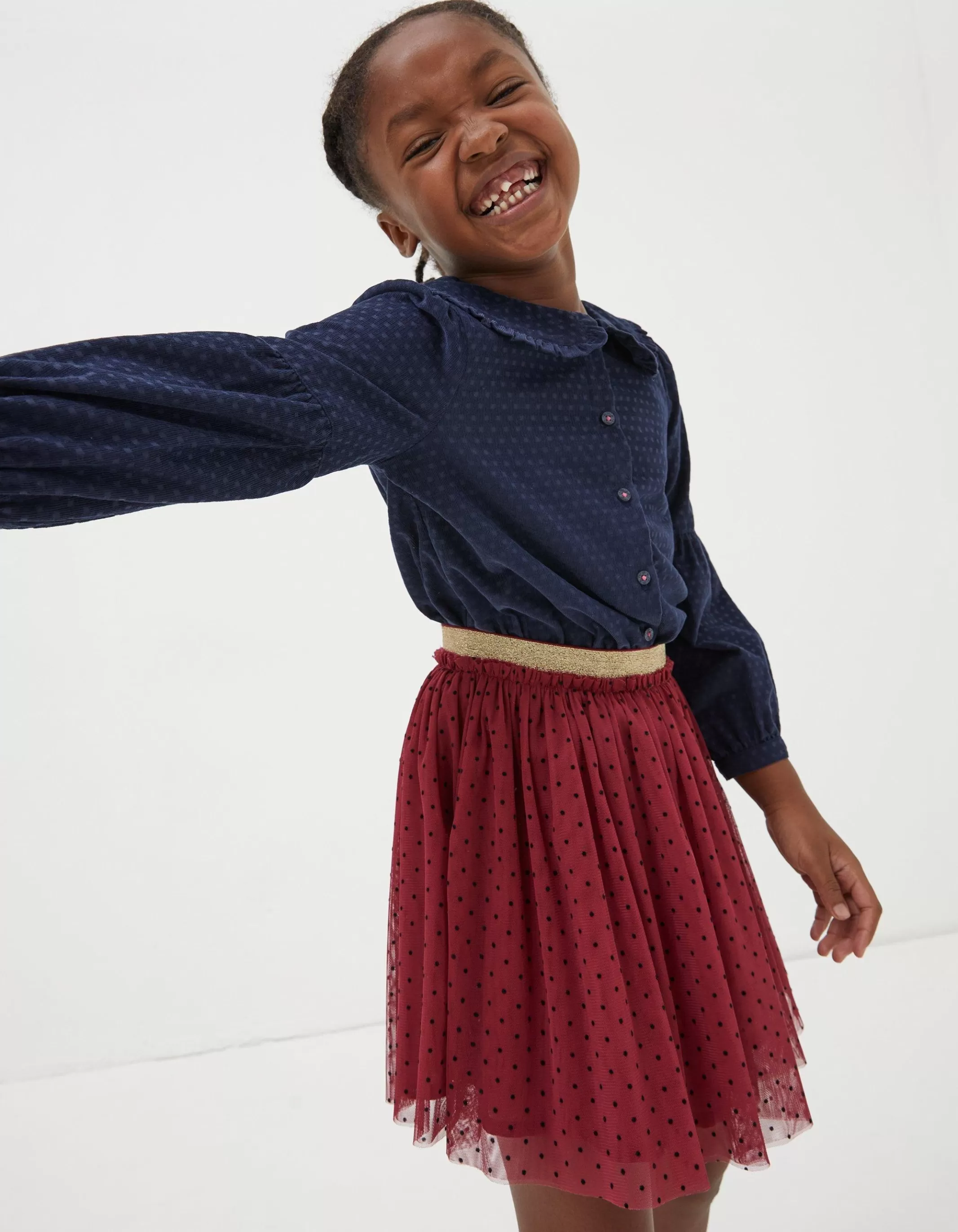 Cheap FatFace Sienna Tulle Skirt Berry Pink