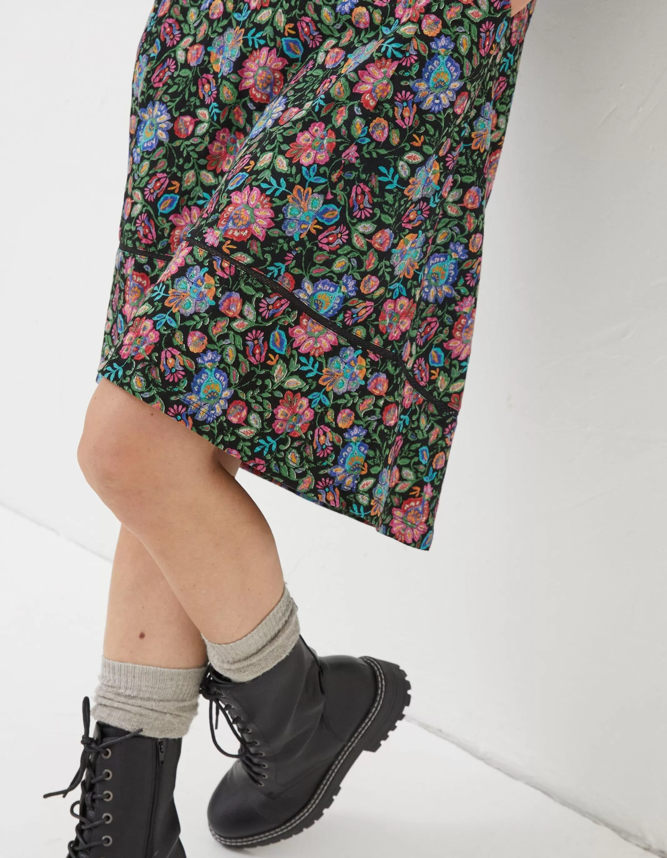 Fashion FatFace Simone Floral Jersey Dress Multi