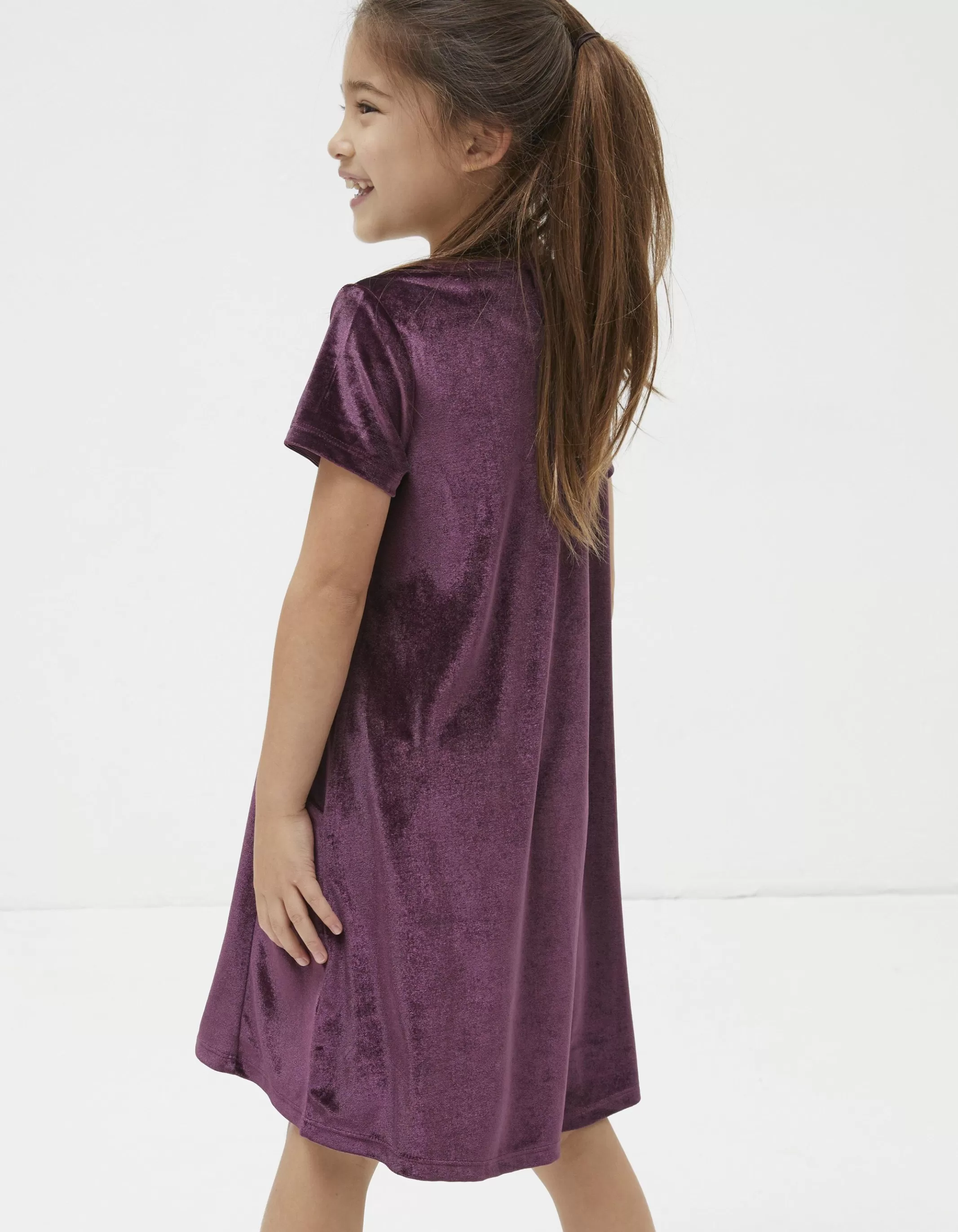 Flash Sale FatFace Simone Velvet Dress Plum