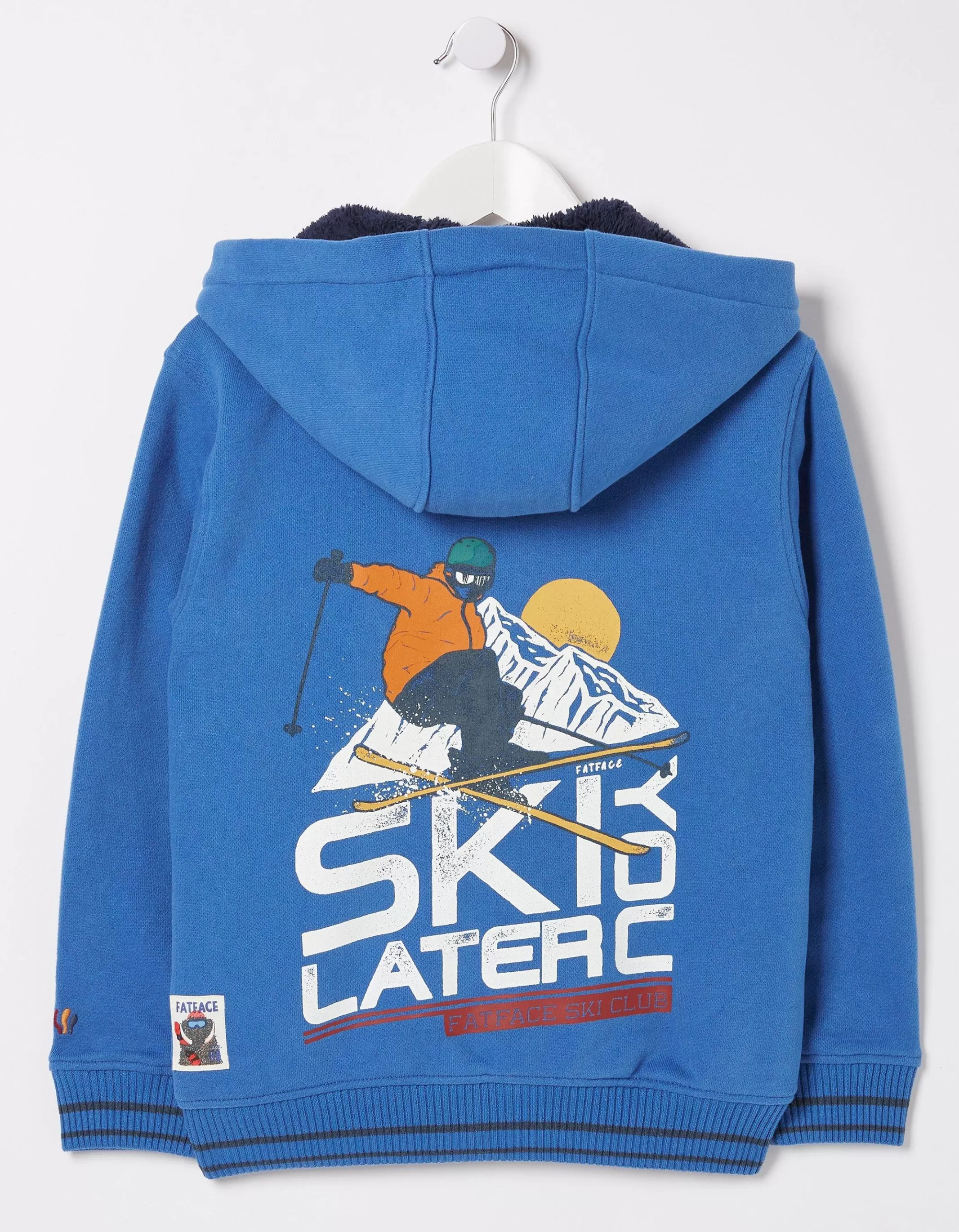 Best FatFace Ski You Later Sweat Zip Hoodie Cobalt Blue