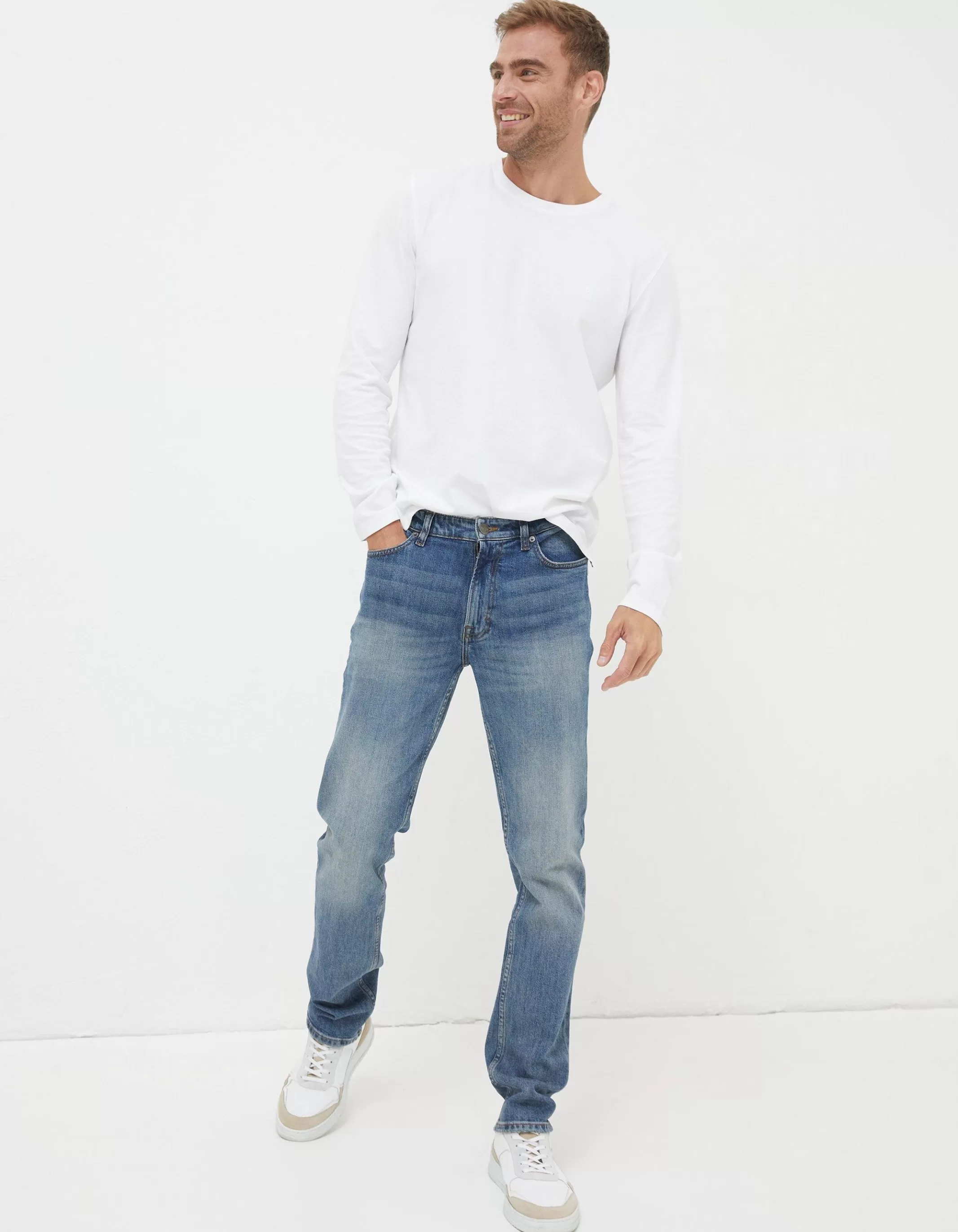 Sale FatFace Slim Fit Jeans Vintage Blue