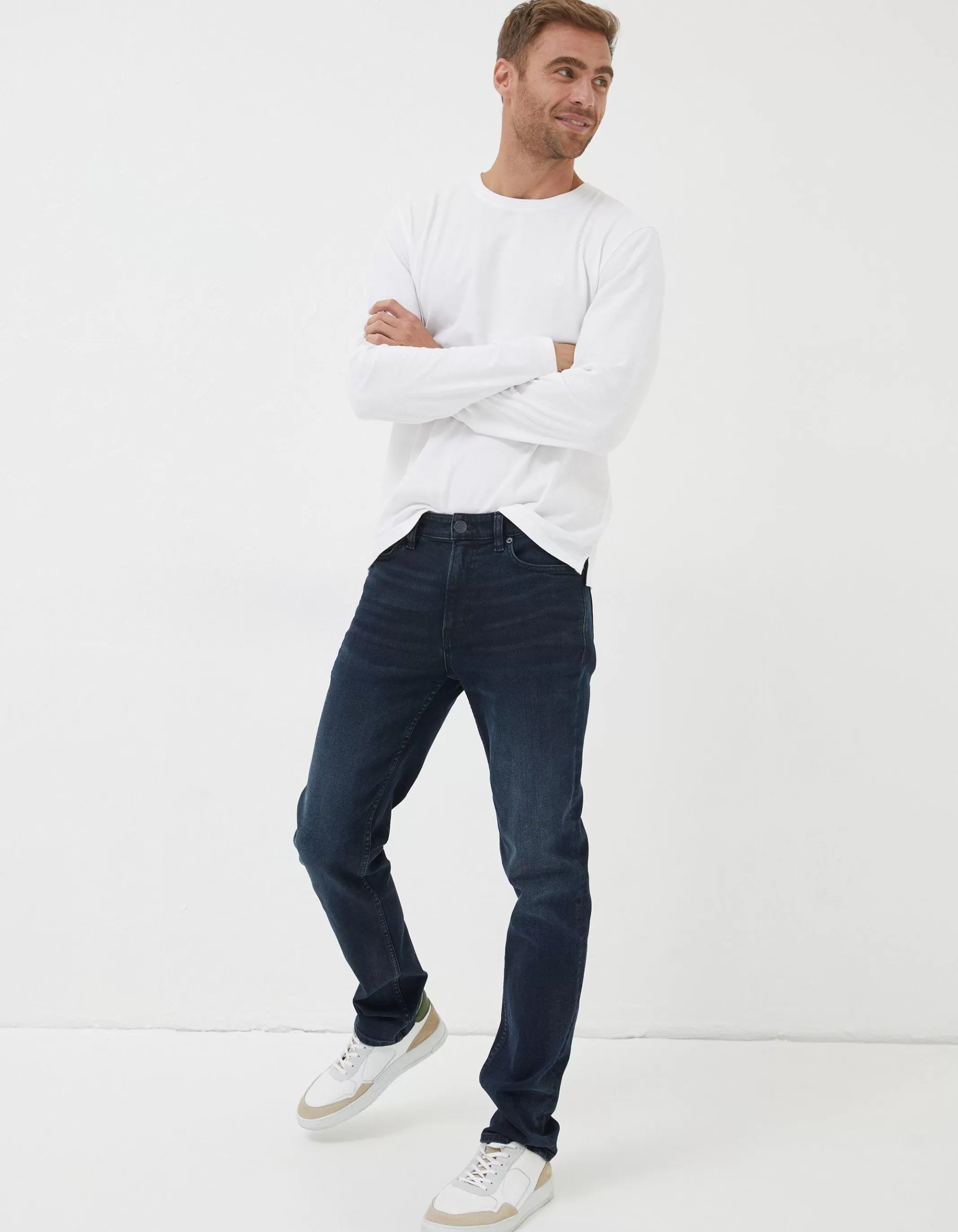 Shop FatFace Slim Fit Jeans Dark Denim