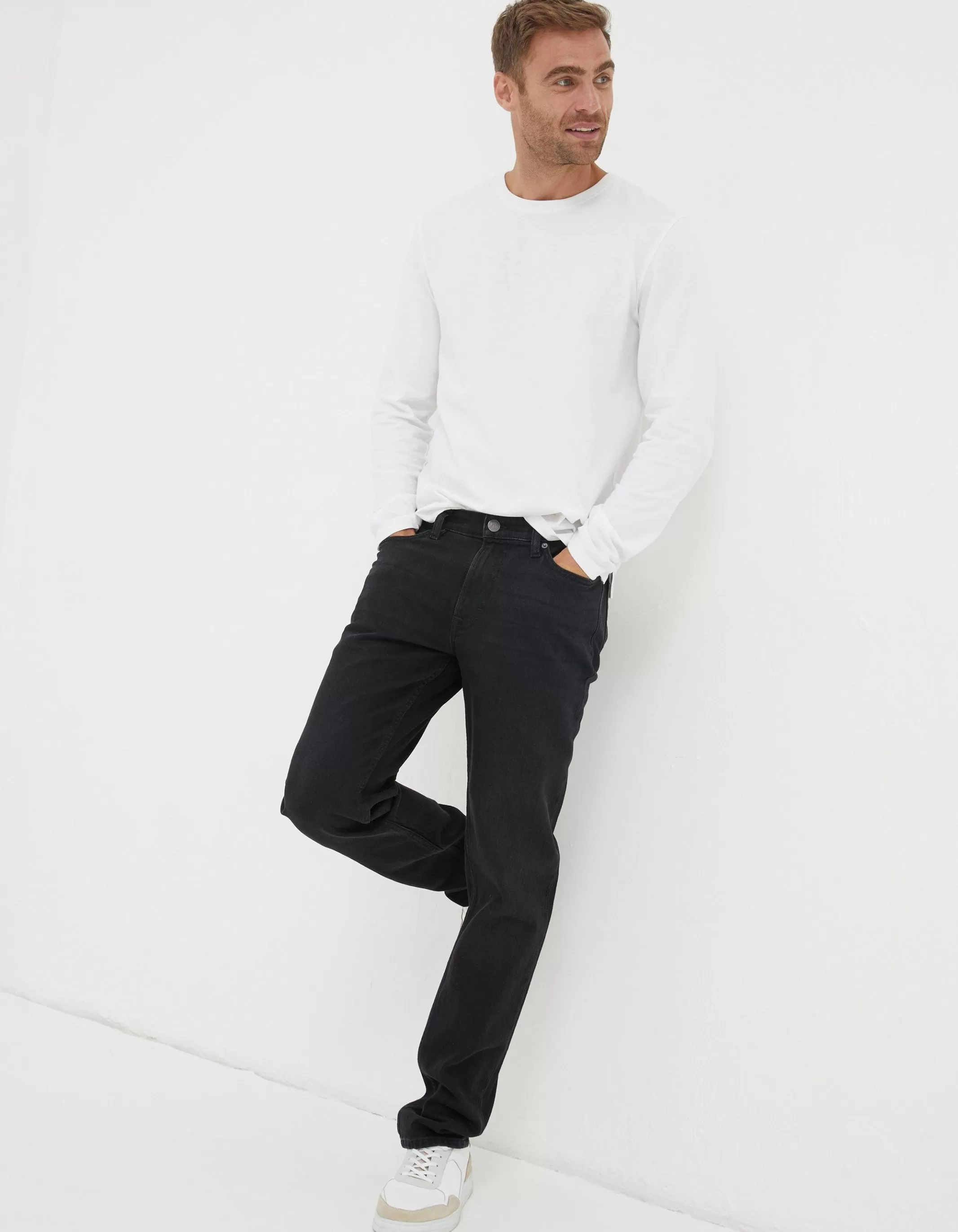 Shop FatFace Slim Fit Jeans Washed Black