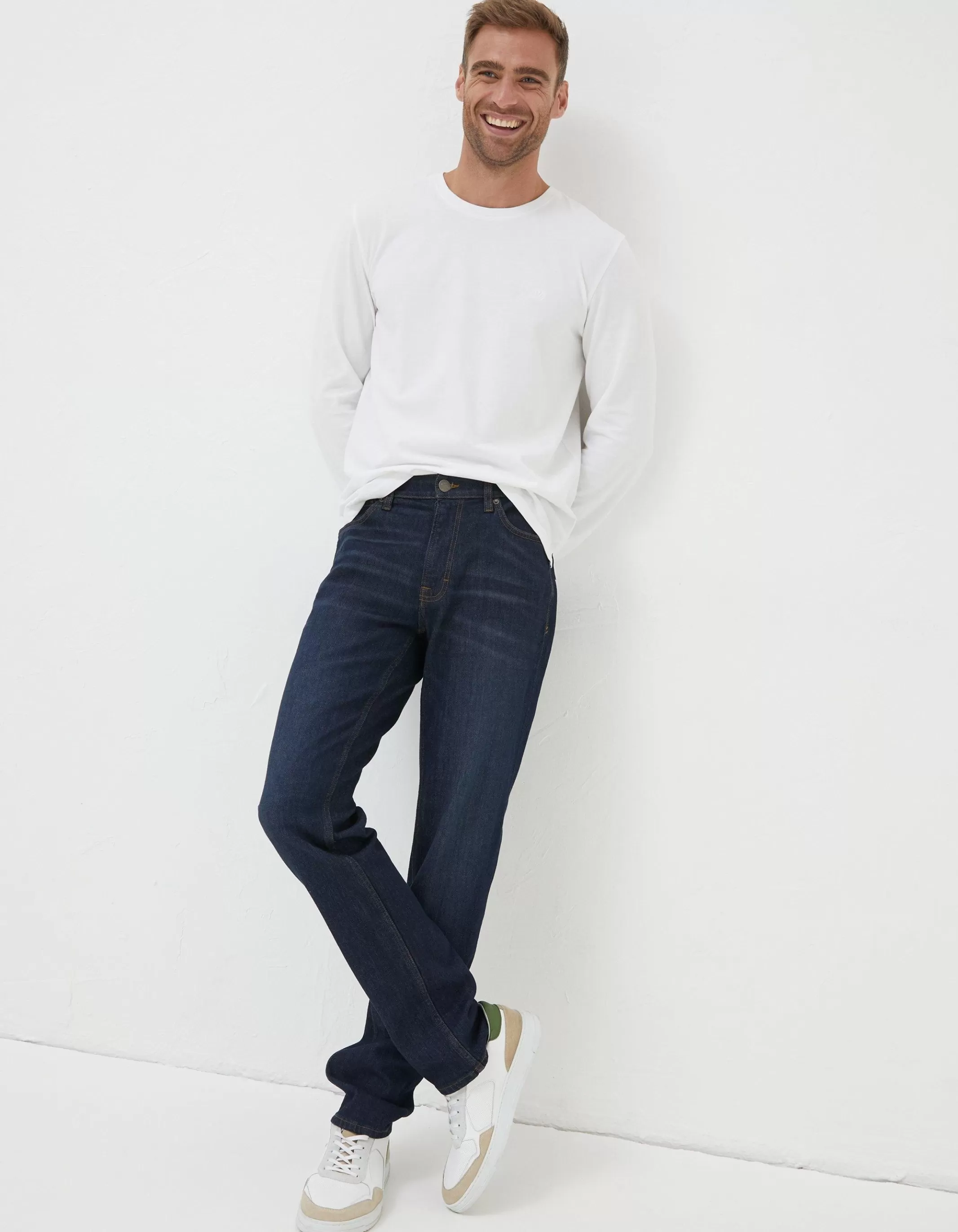 Best Sale FatFace Slim Fit Jeans Dark Blue