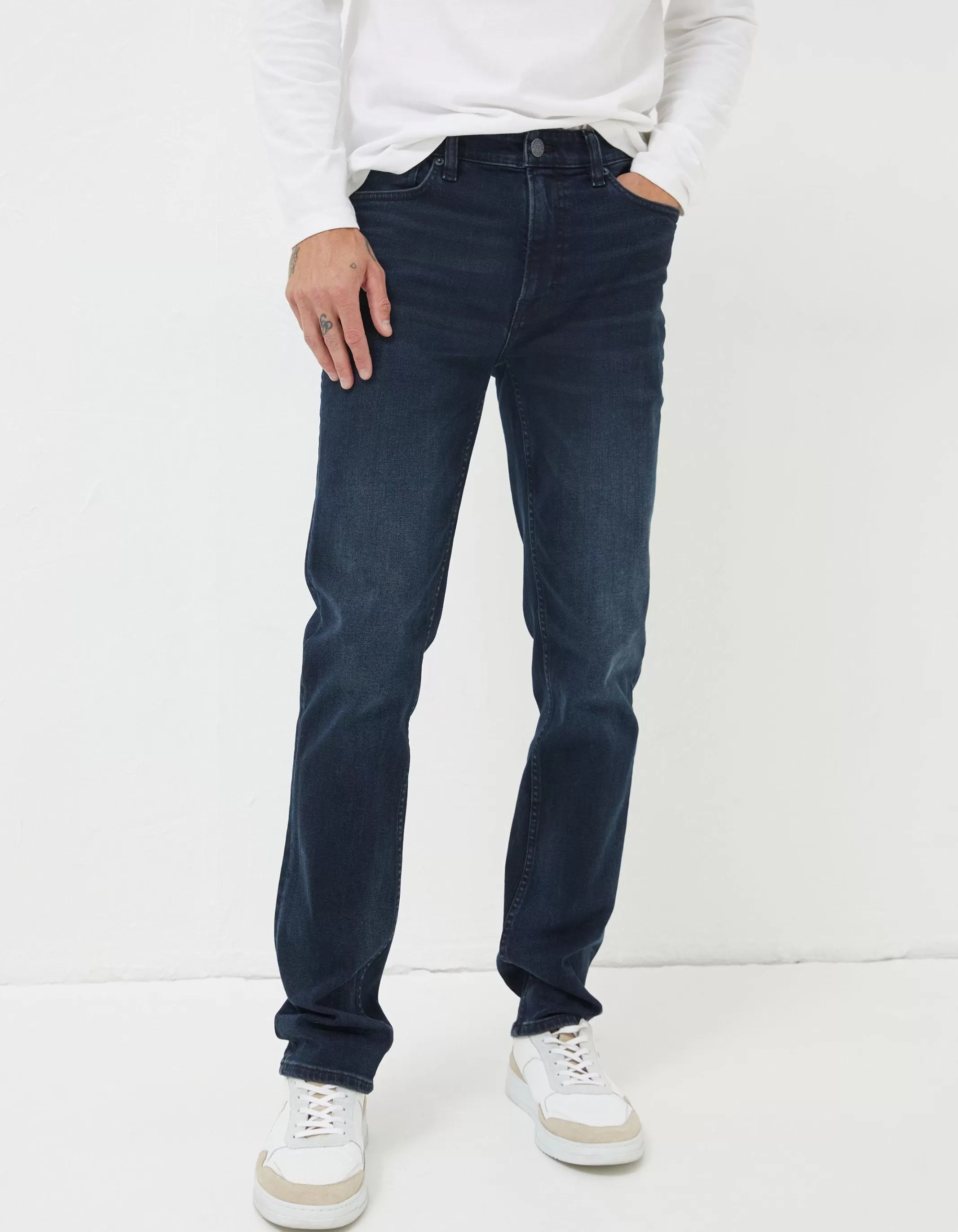 Shop FatFace Slim Fit Jeans Dark Denim
