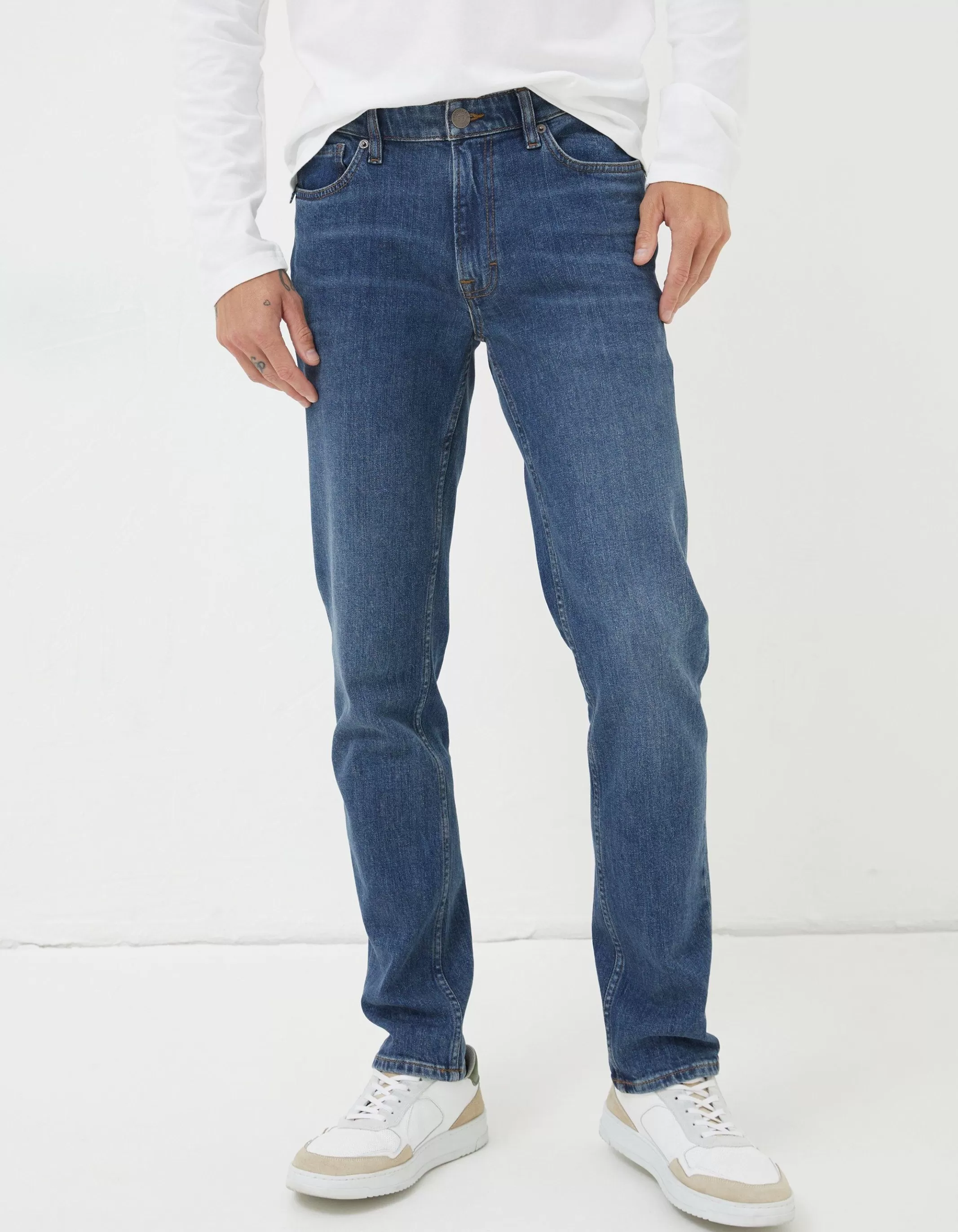 Cheap FatFace Slim Fit Jeans Indigo Blue