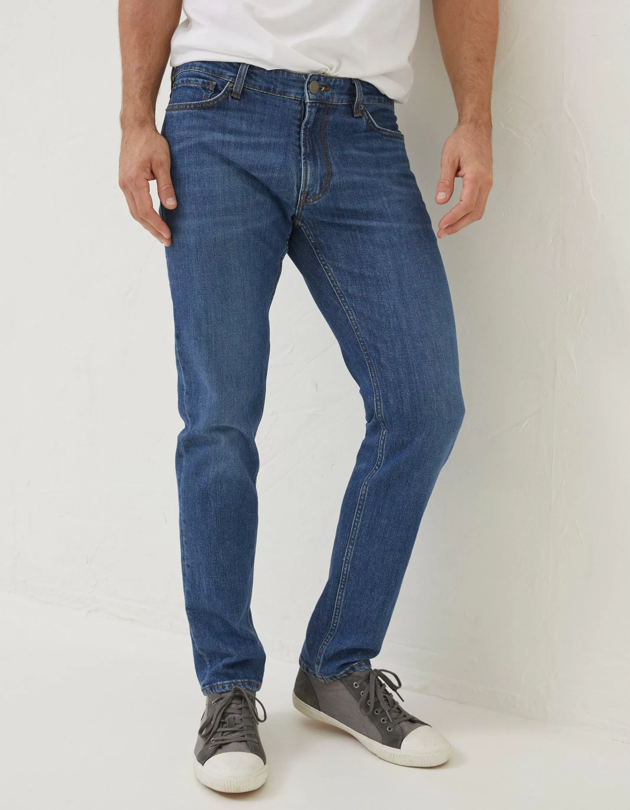 Outlet FatFace Slim Mid Wash Jeans Denim