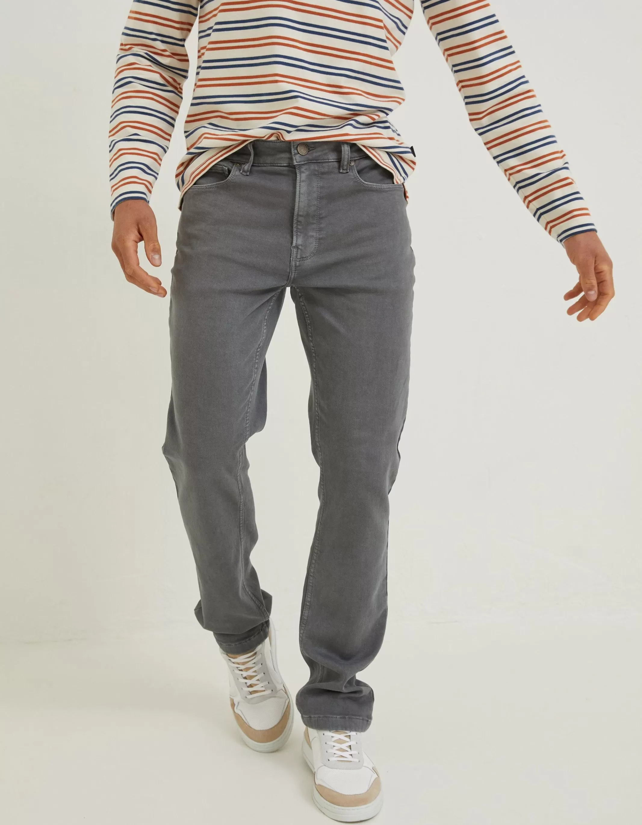 Sale FatFace Slim Salcombe Trousers Grey