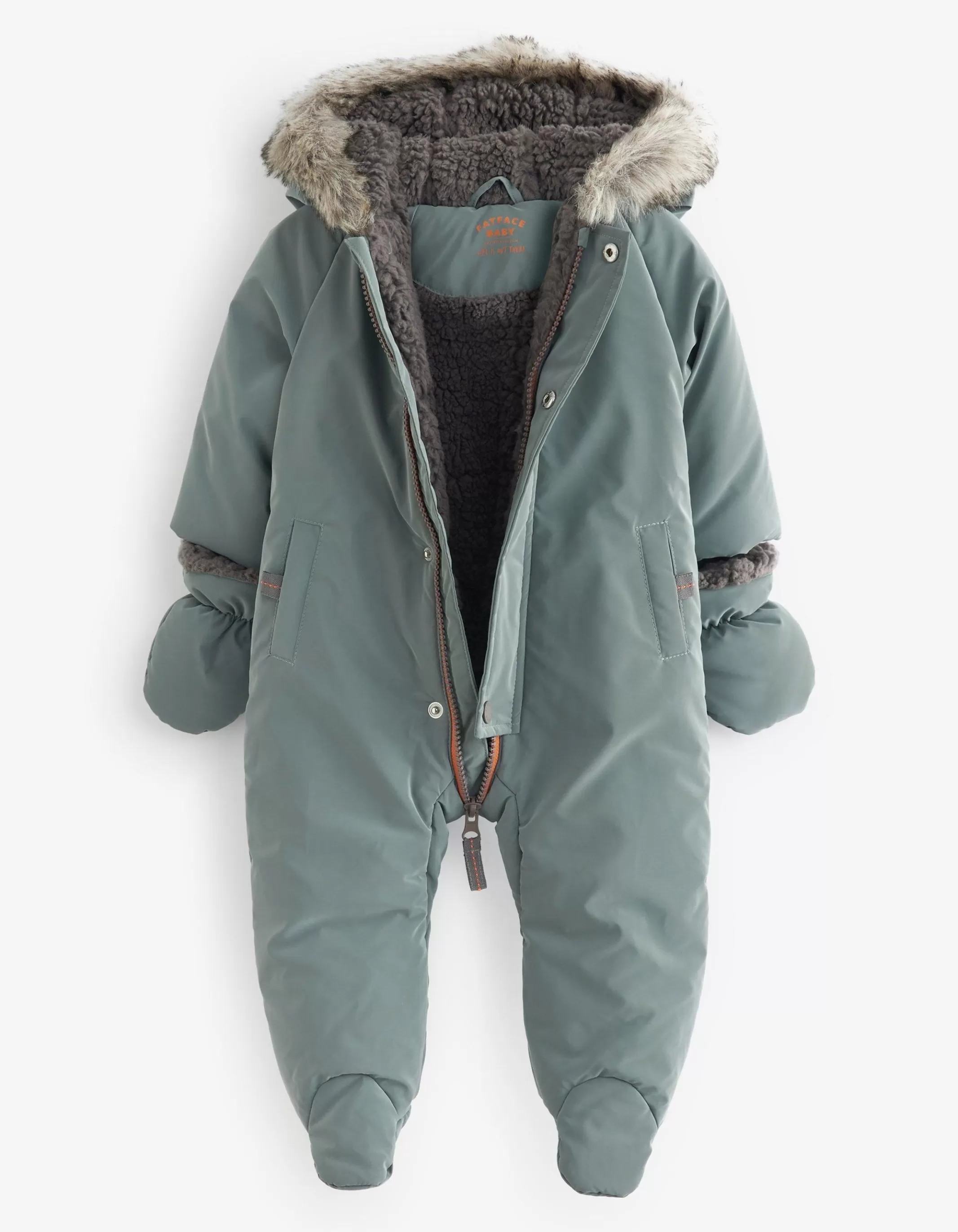 Clearance FatFace Solid Snowsuit Green