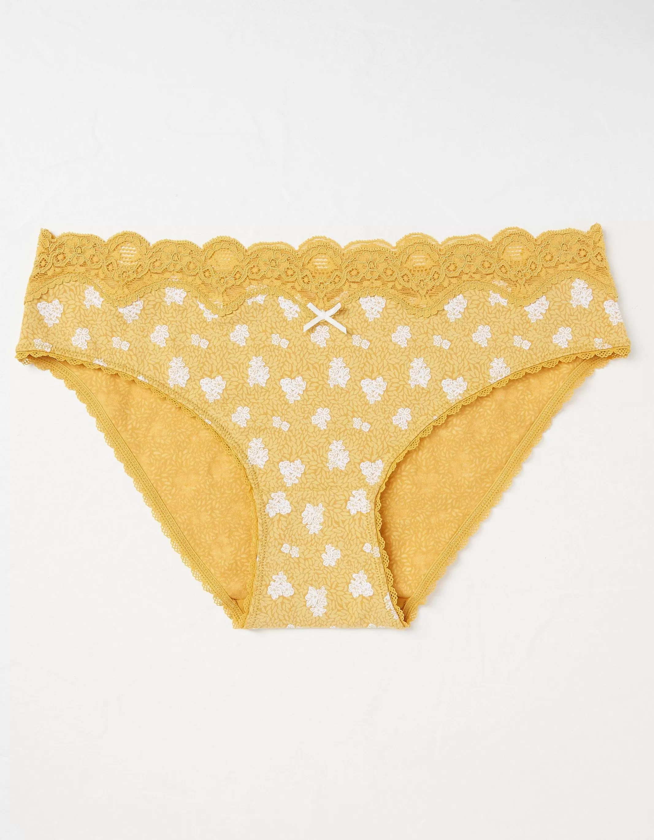Fashion FatFace Sophia Floral Mini Knickers Mustard Yellow