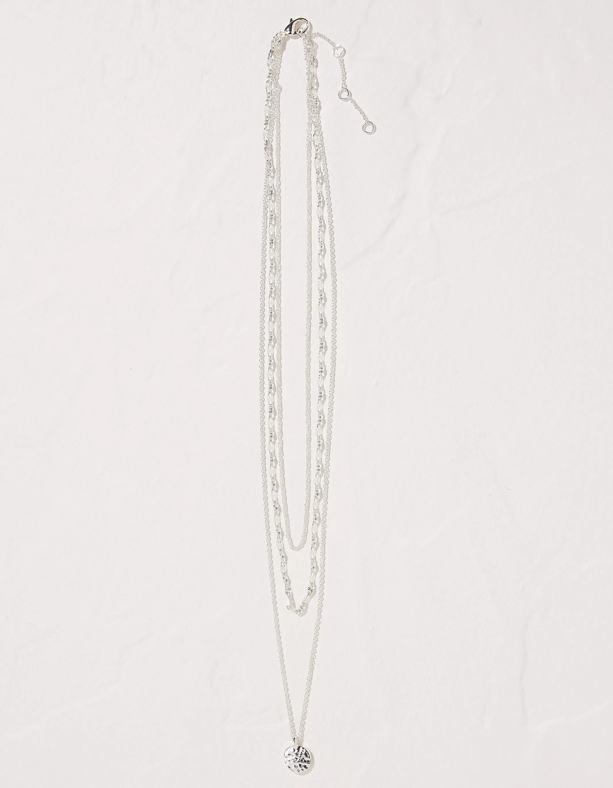 Clearance FatFace Stacked Necklace Silver