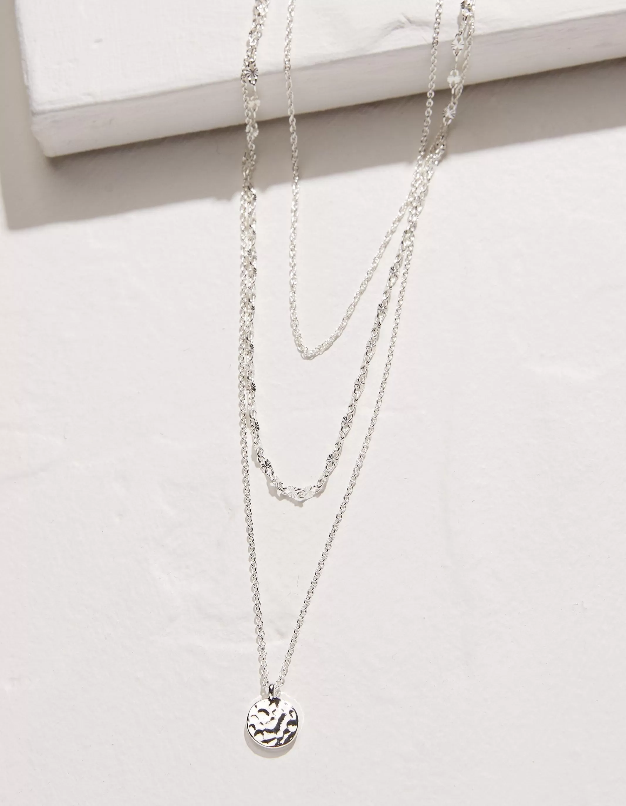 Clearance FatFace Stacked Necklace Silver