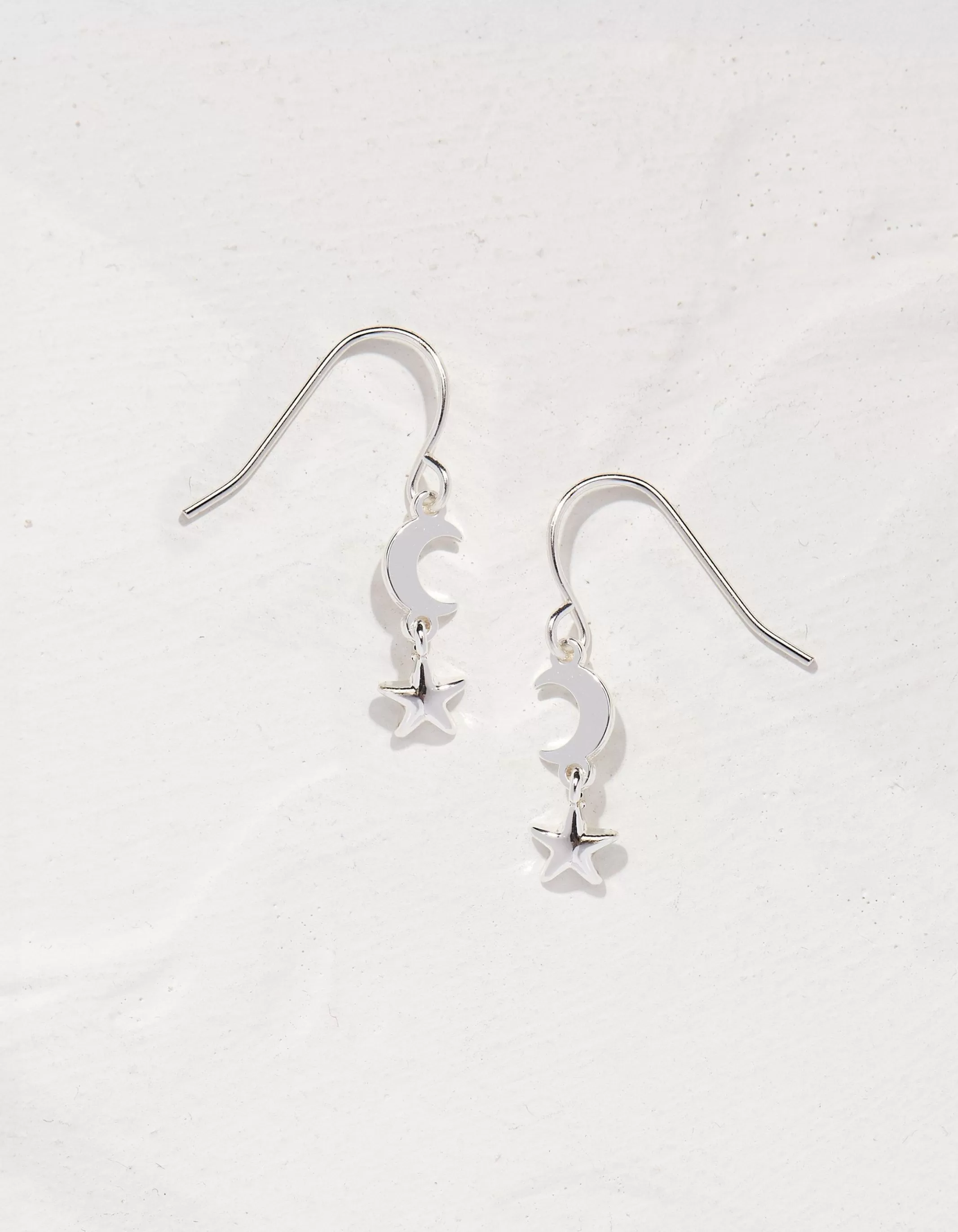 Best Sale FatFace Star And Moon Charm Earrings Silver