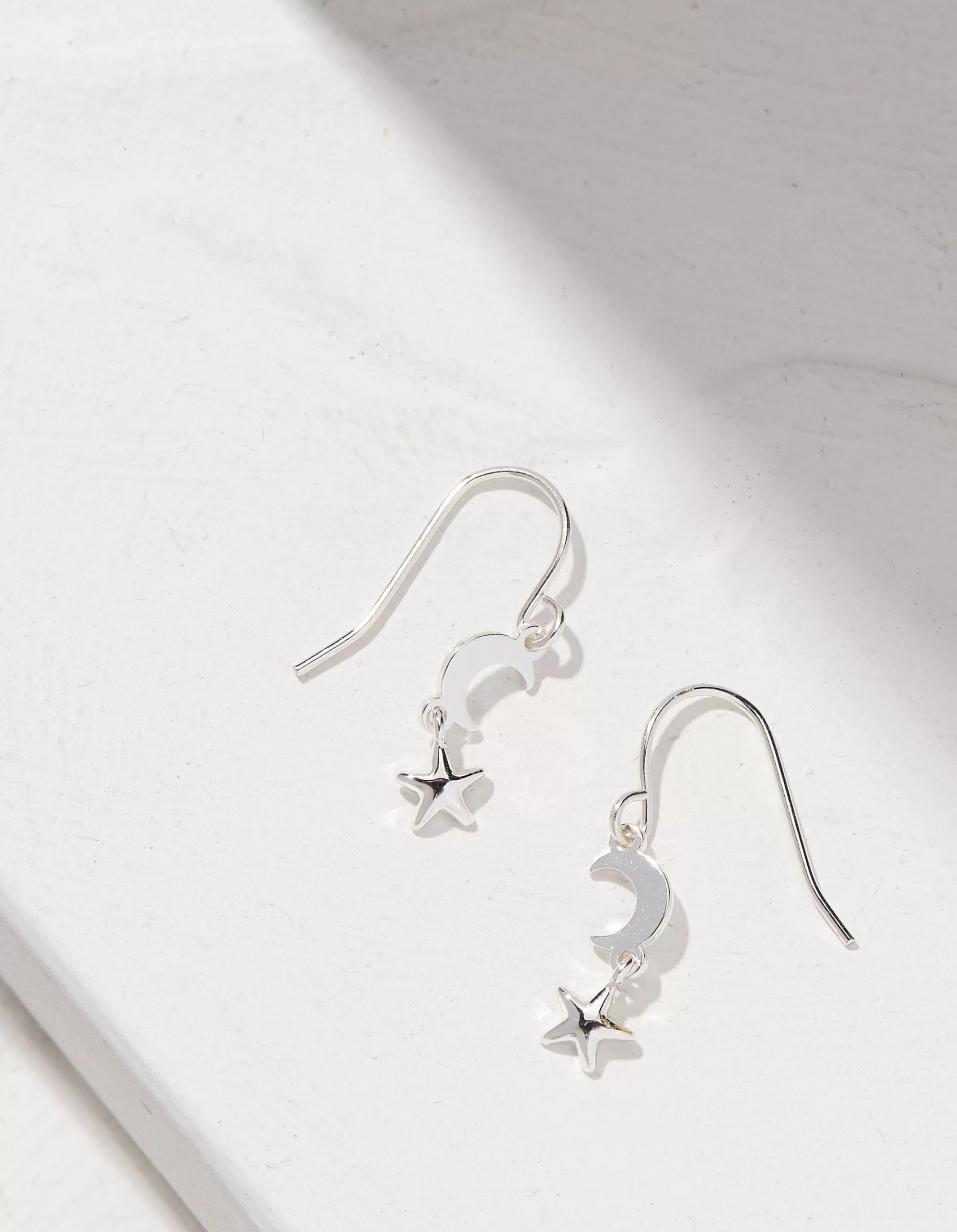 Best Sale FatFace Star And Moon Charm Earrings Silver