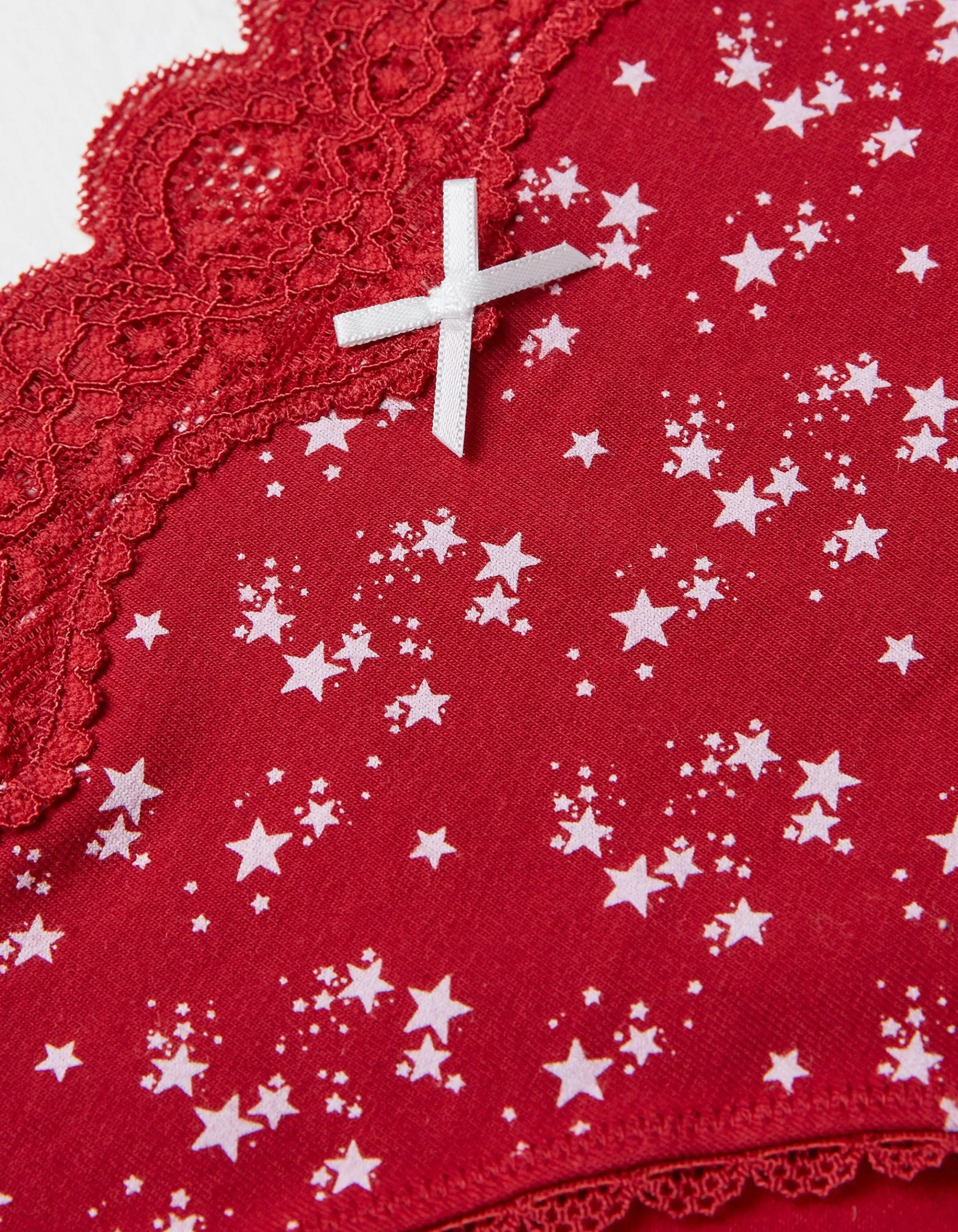 Discount FatFace Star Print Mini Knickers Bright Red