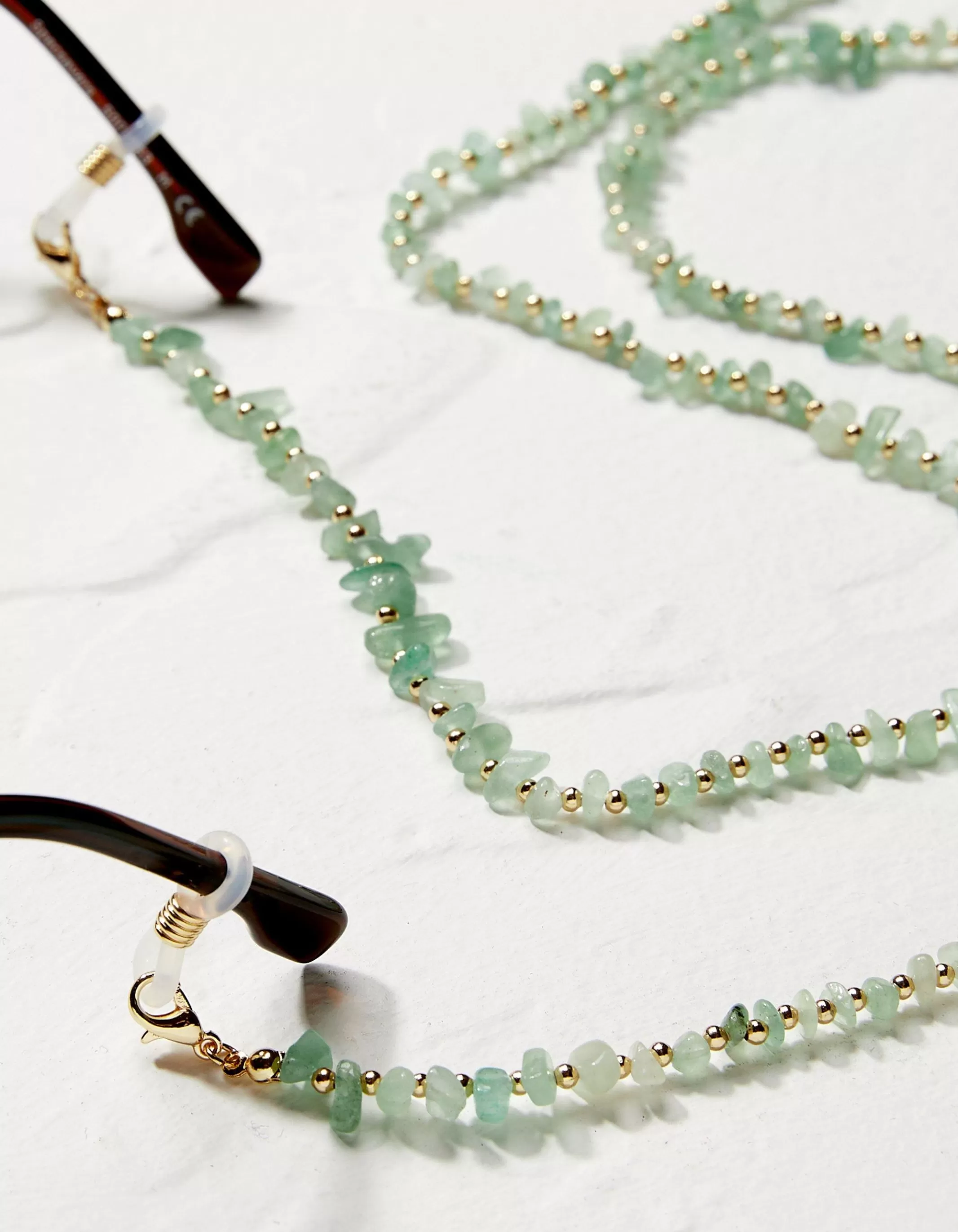 Discount FatFace Stone Glasses Chain Jade Green