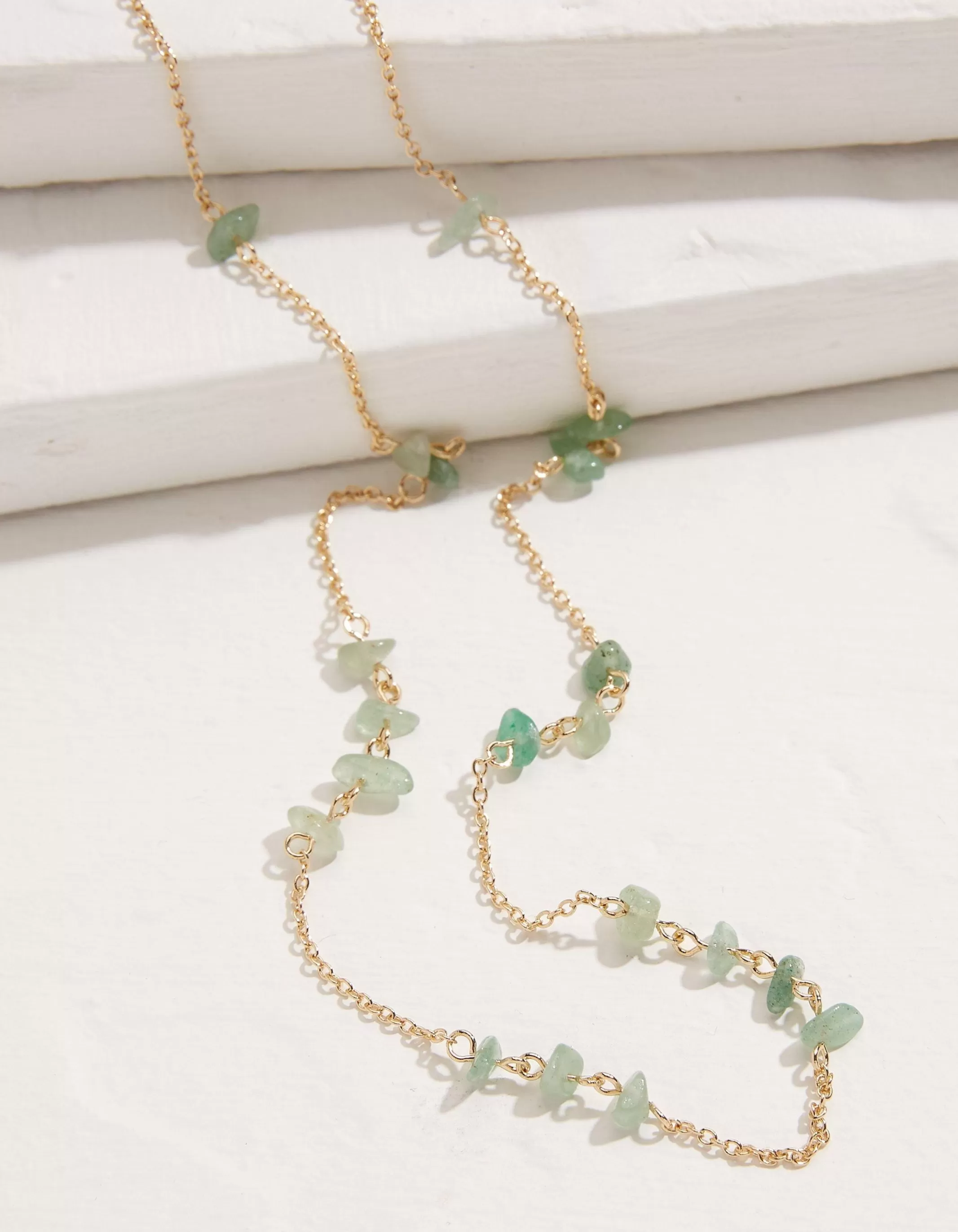 Outlet FatFace Stone Long Necklace Green