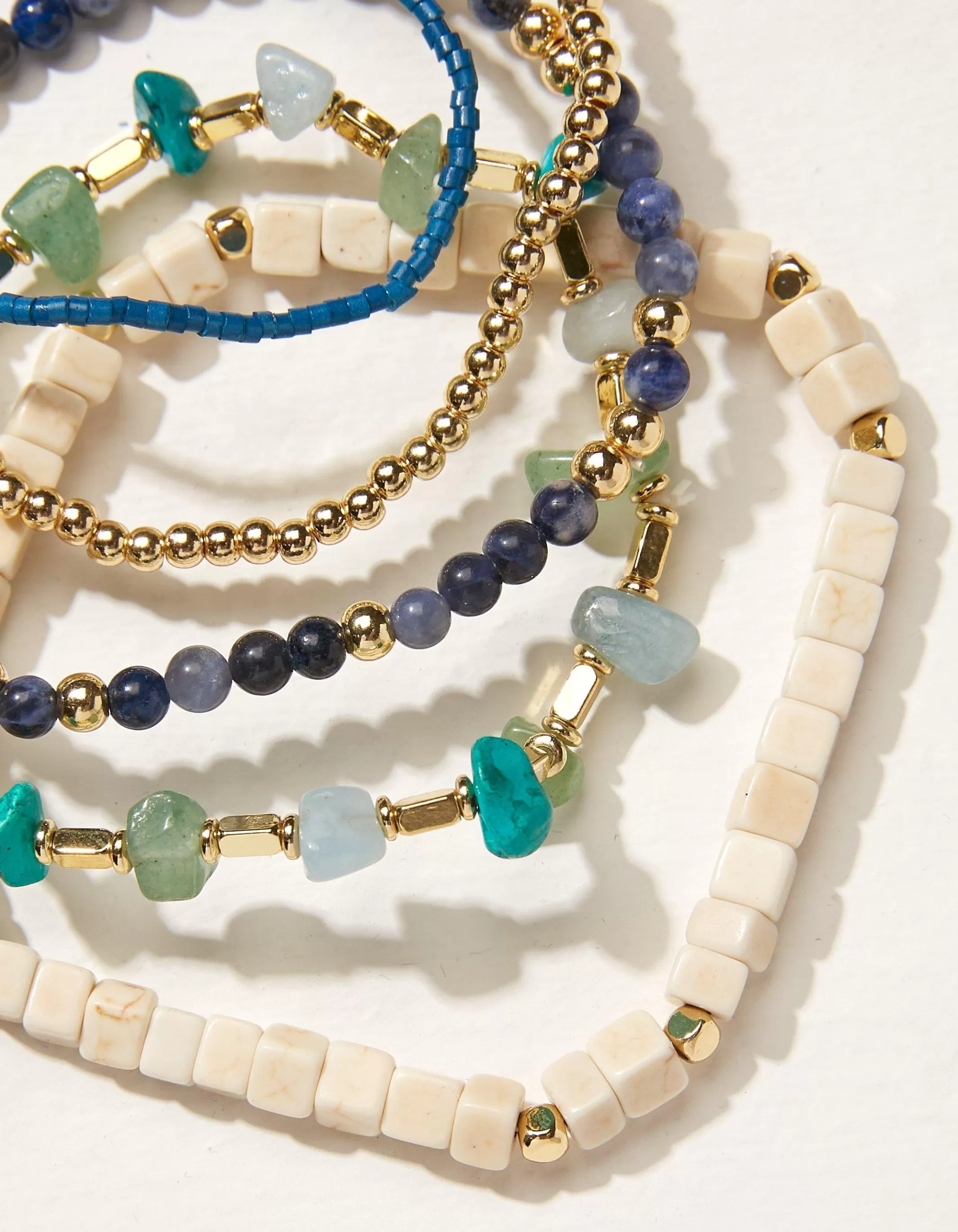 Outlet FatFace Stone Stretch Bracelet Multi