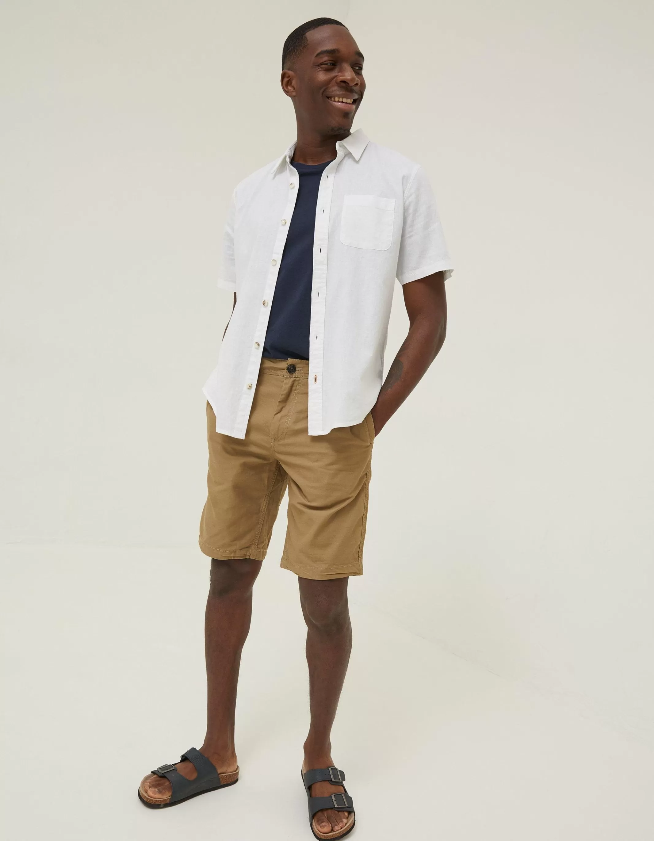 Flash Sale FatFace Stow Flat Front Shorts Dark Stone