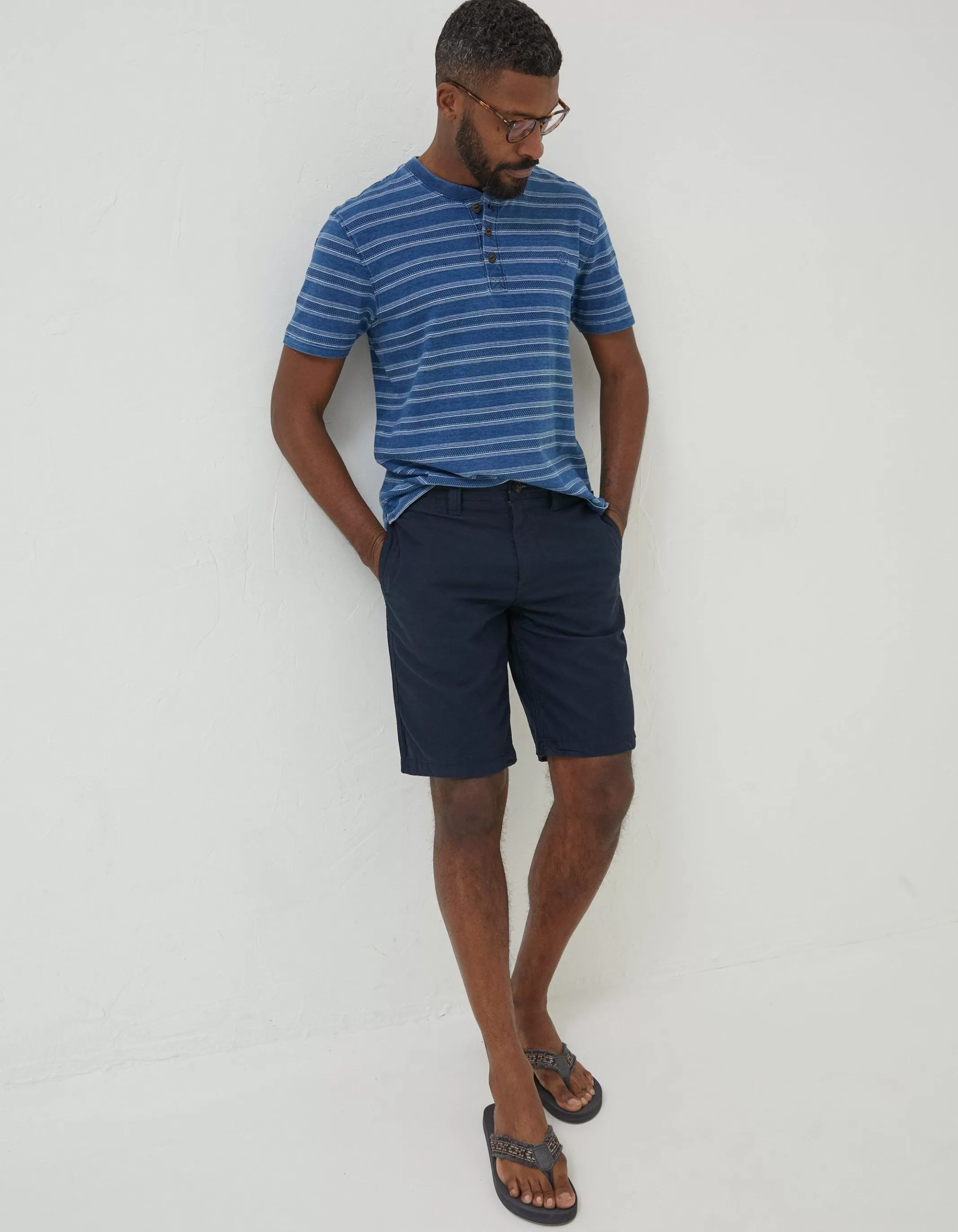 Discount FatFace Stow Flat Front Shorts Navy
