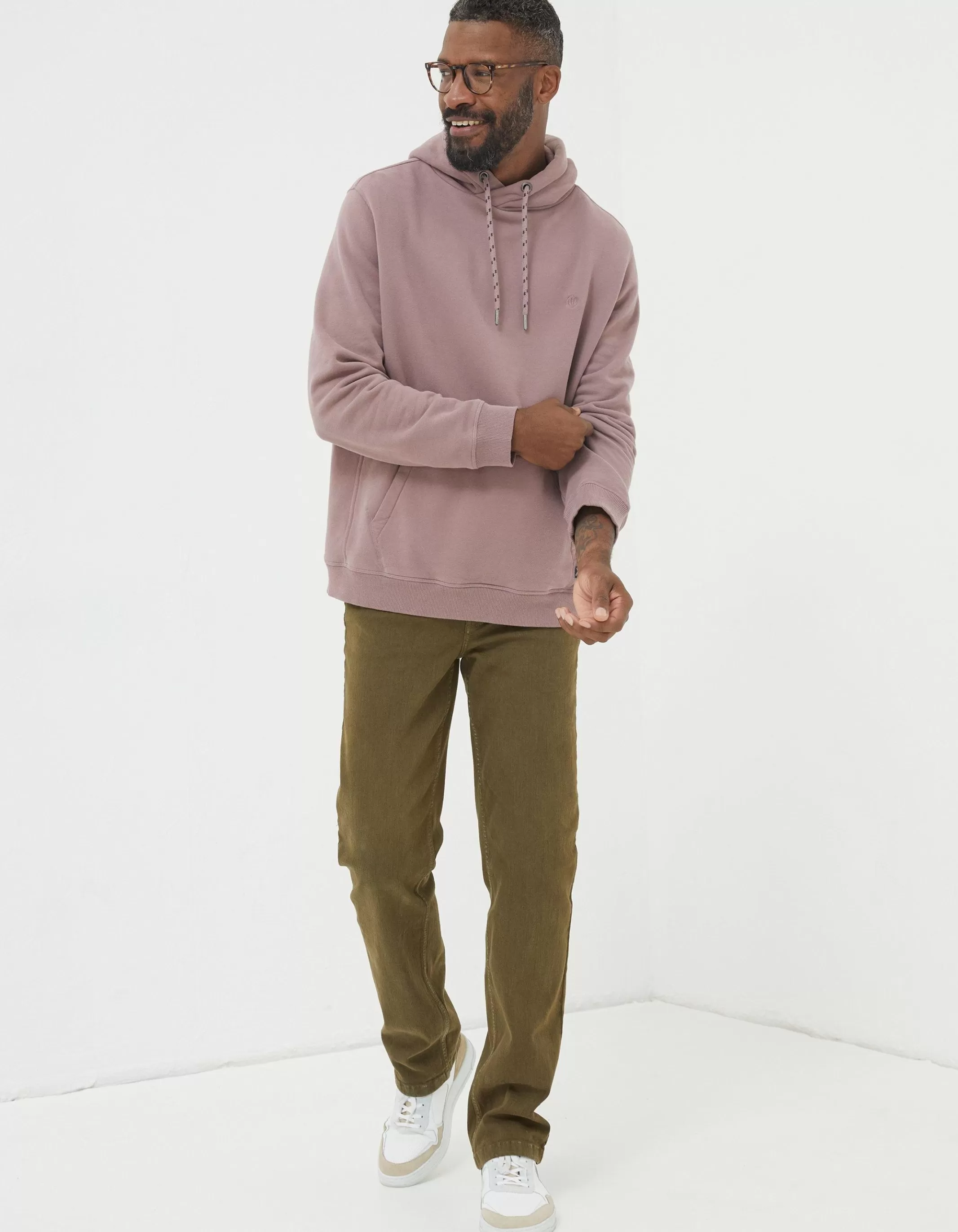 Online FatFace Straight 5 Pocket Jeans Khaki Green