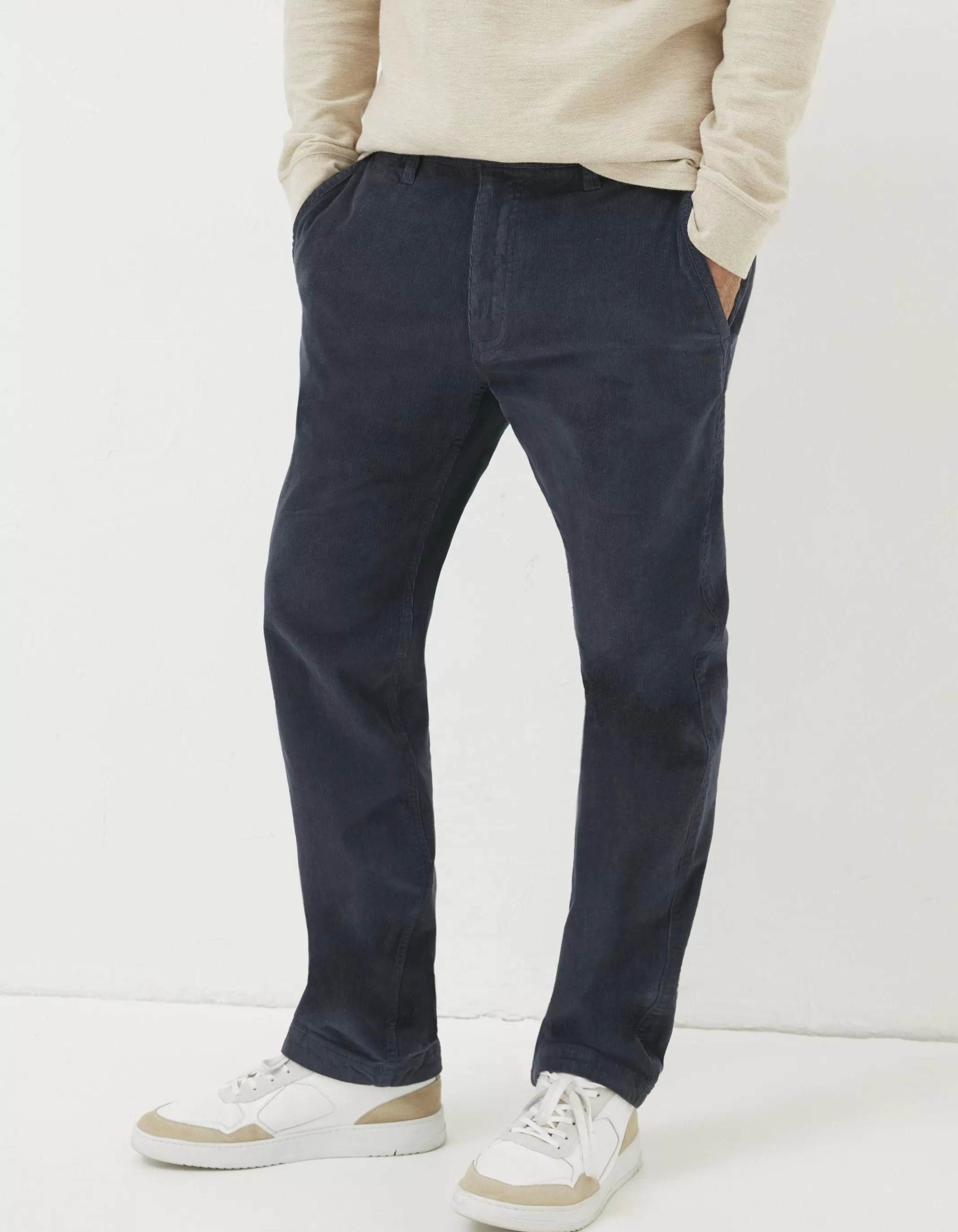 Clearance FatFace Straight Cord Trousers Navy