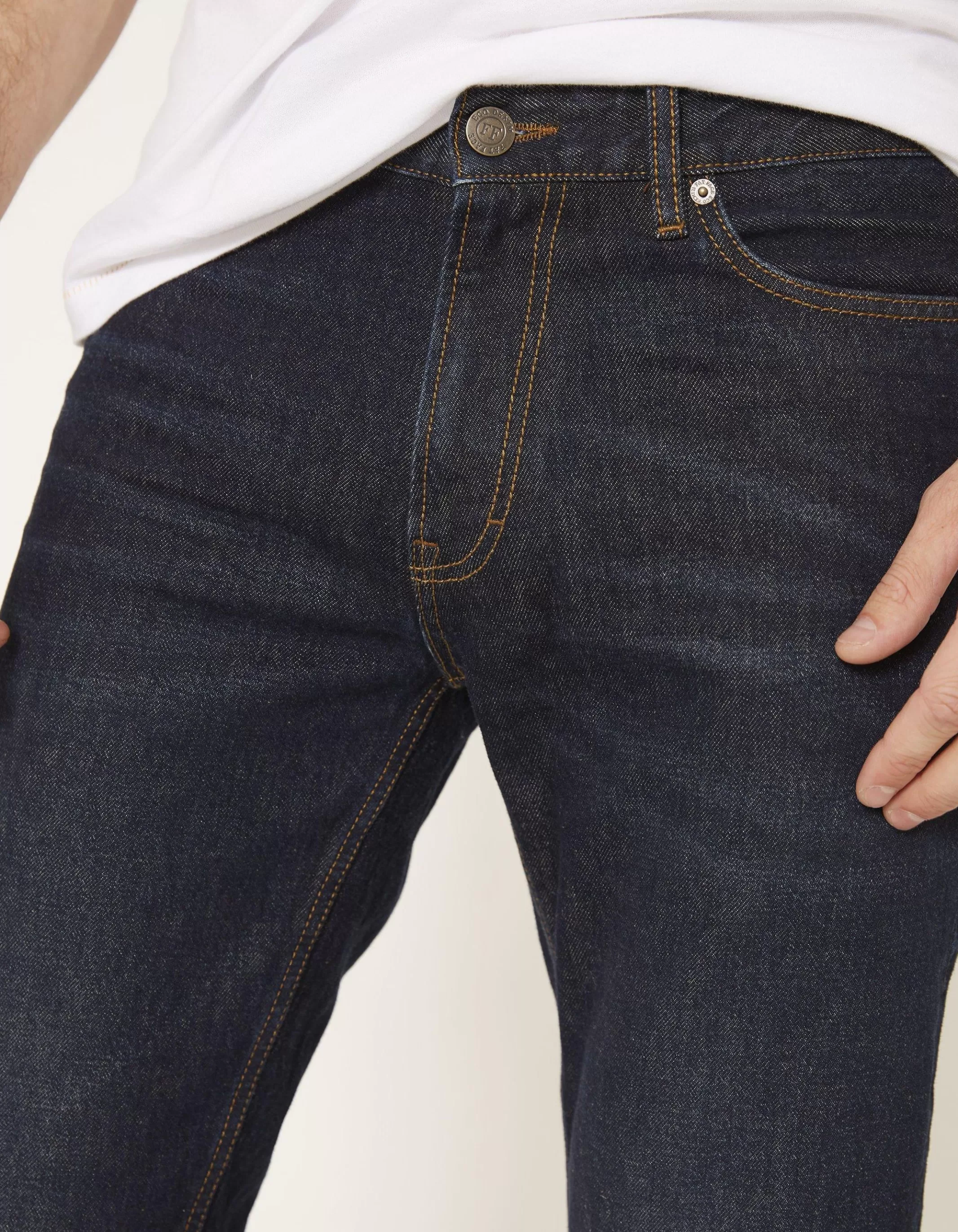 Best Sale FatFace Straight Dark Vintage Wash Jeans Denim