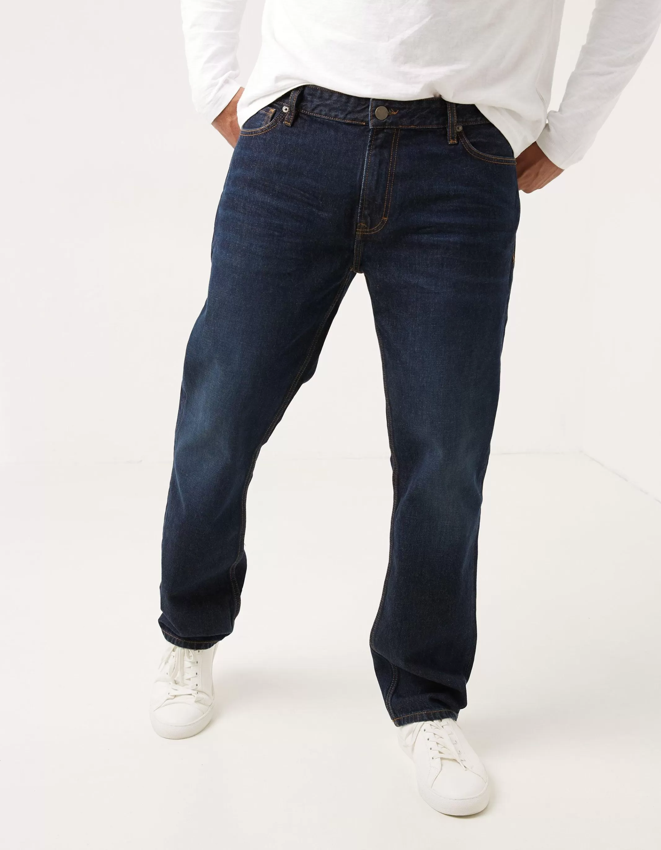 Best Sale FatFace Straight Dark Vintage Wash Jeans Denim