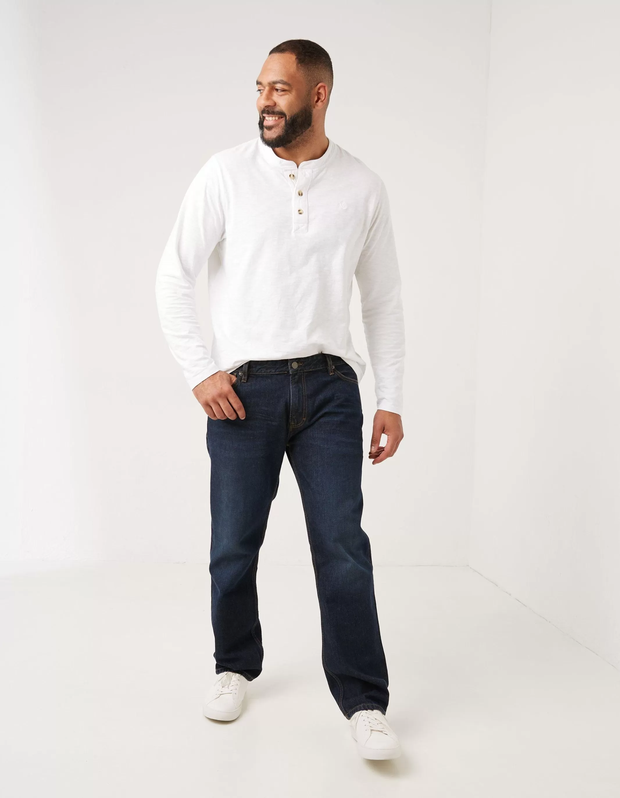 Best Sale FatFace Straight Dark Vintage Wash Jeans Denim