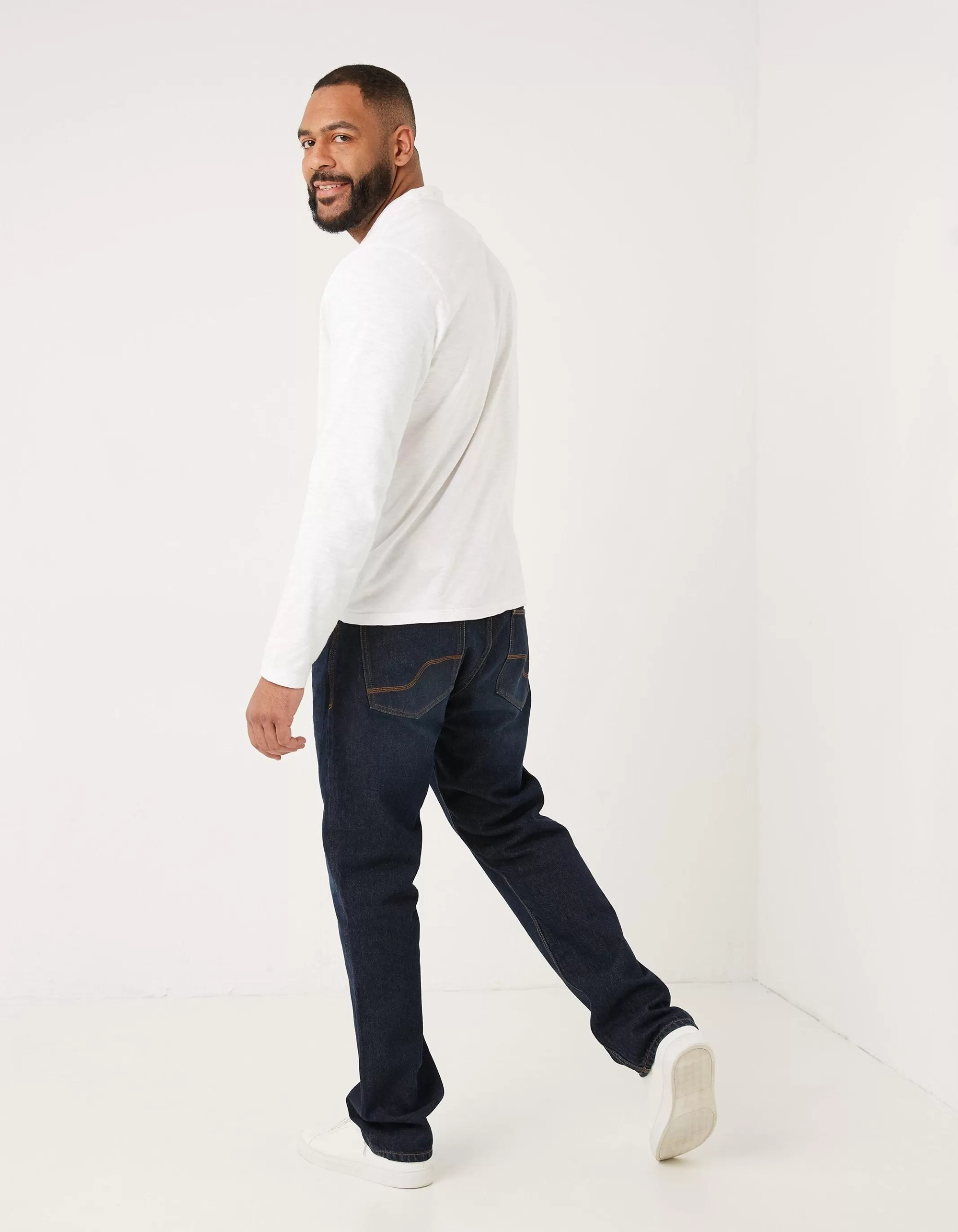 Best Sale FatFace Straight Dark Vintage Wash Jeans Denim