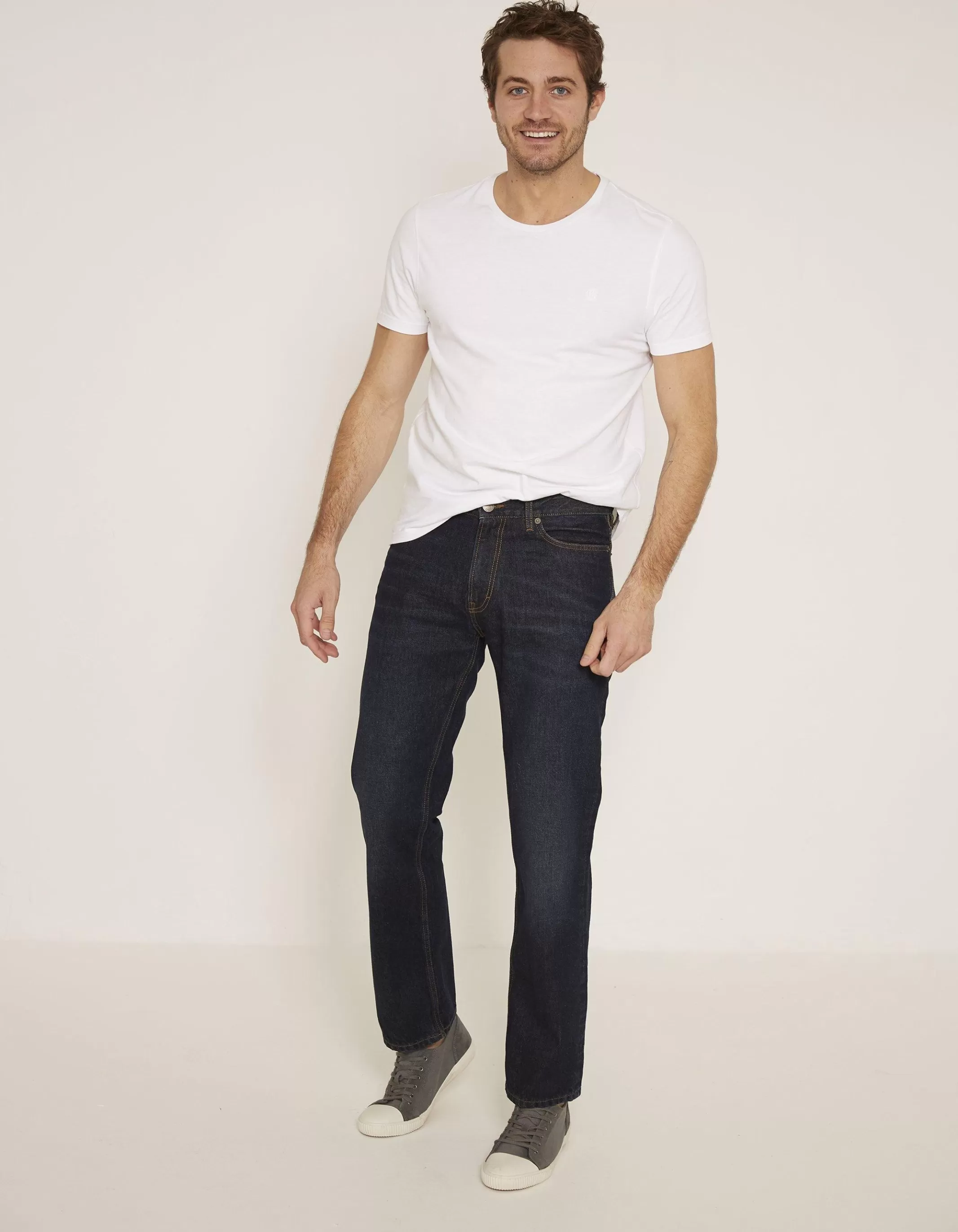 Best Sale FatFace Straight Dark Vintage Wash Jeans Denim
