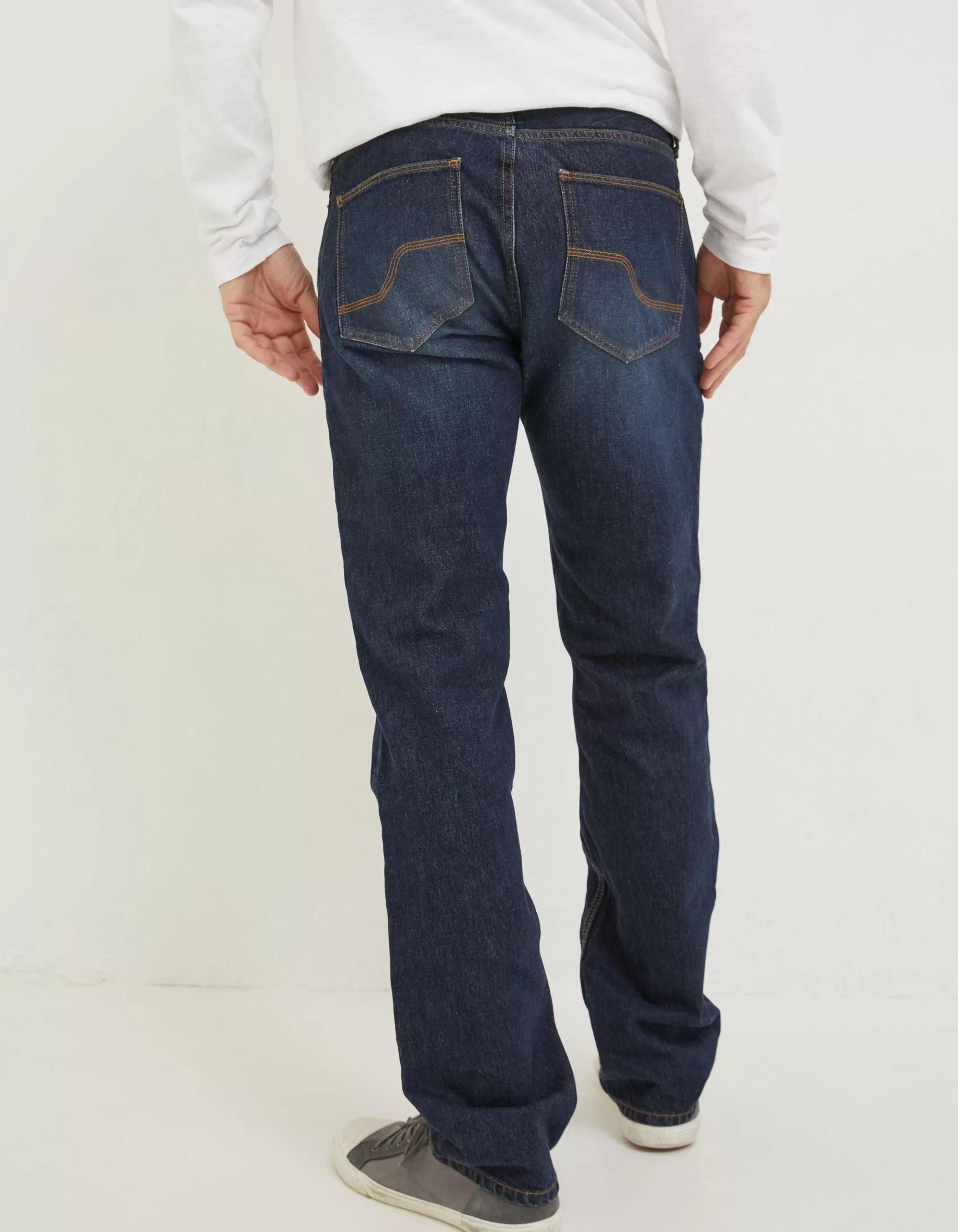 Best Sale FatFace Straight Dark Vintage Wash Jeans Denim