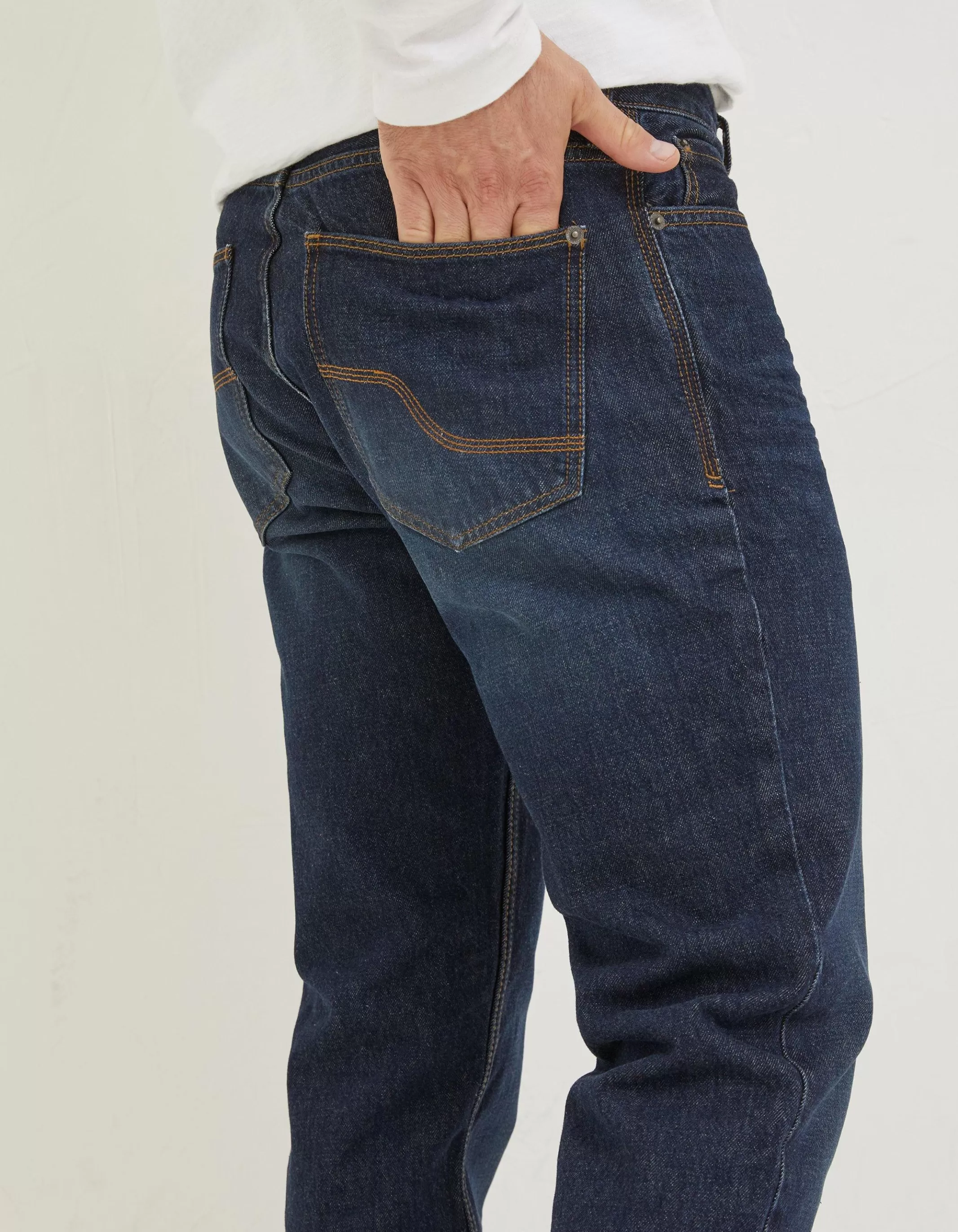 Best Sale FatFace Straight Dark Vintage Wash Jeans Denim