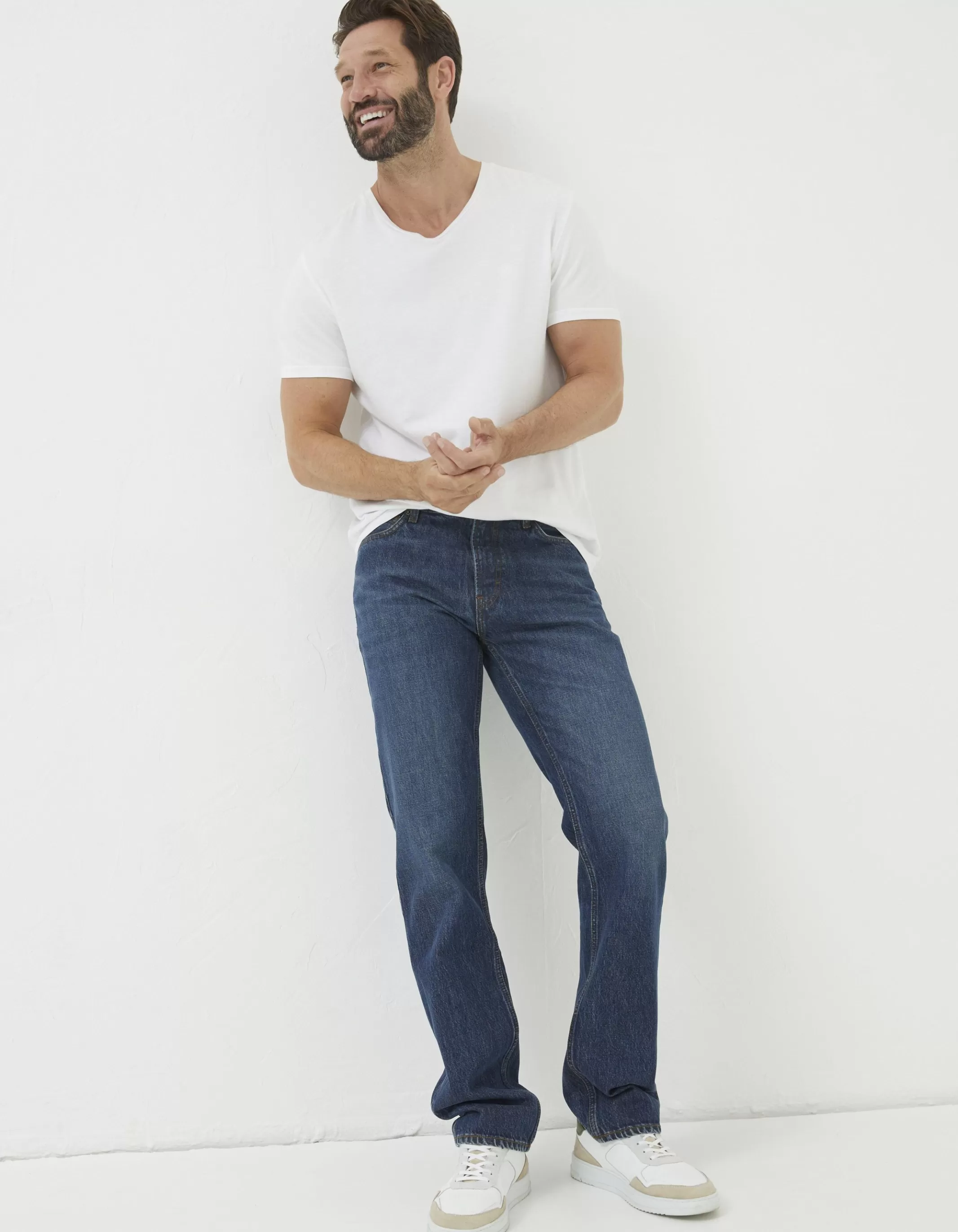 New FatFace Straight Fit Jeans Indigo Blue