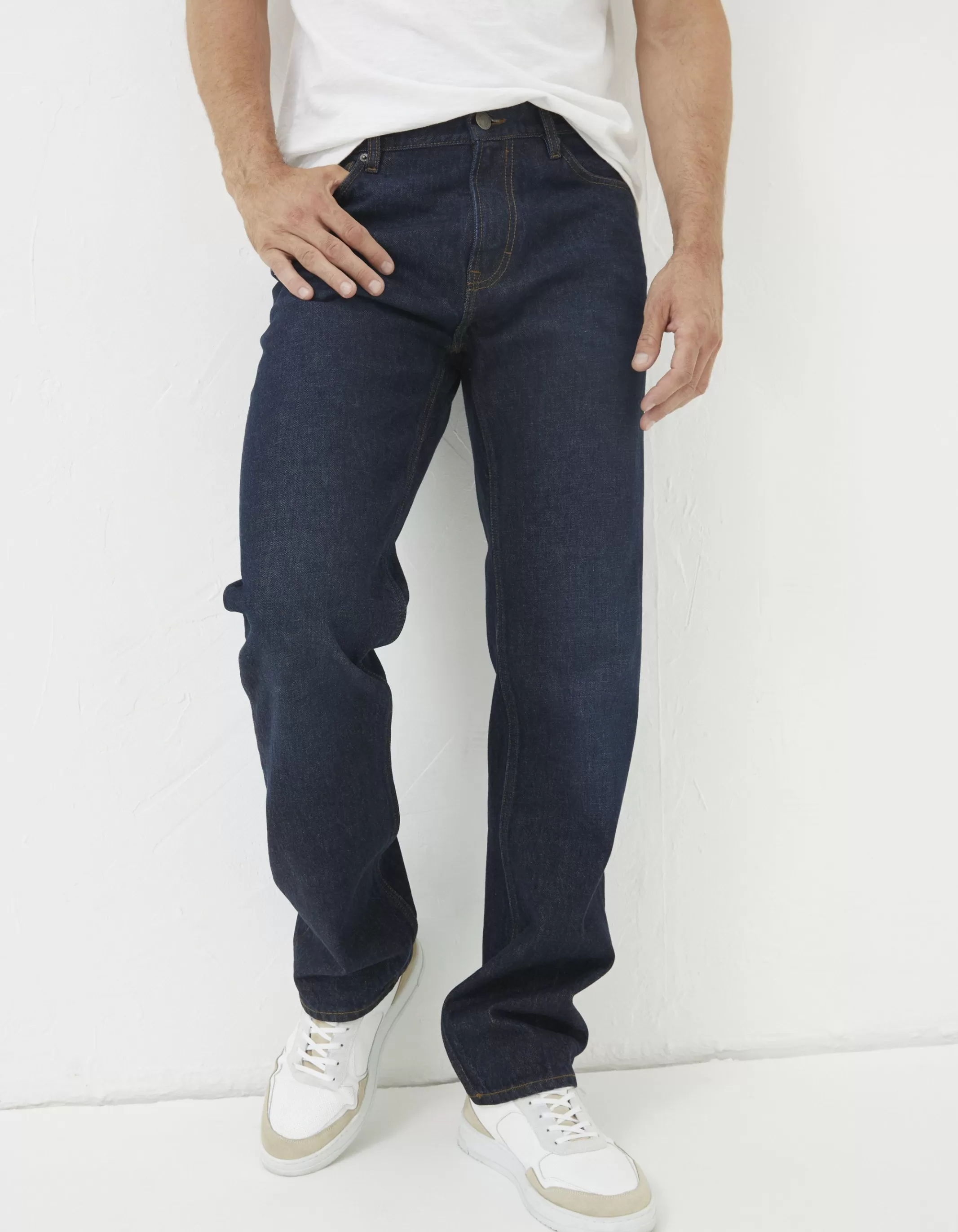 Cheap FatFace Straight Fit Jeans Dark Blue