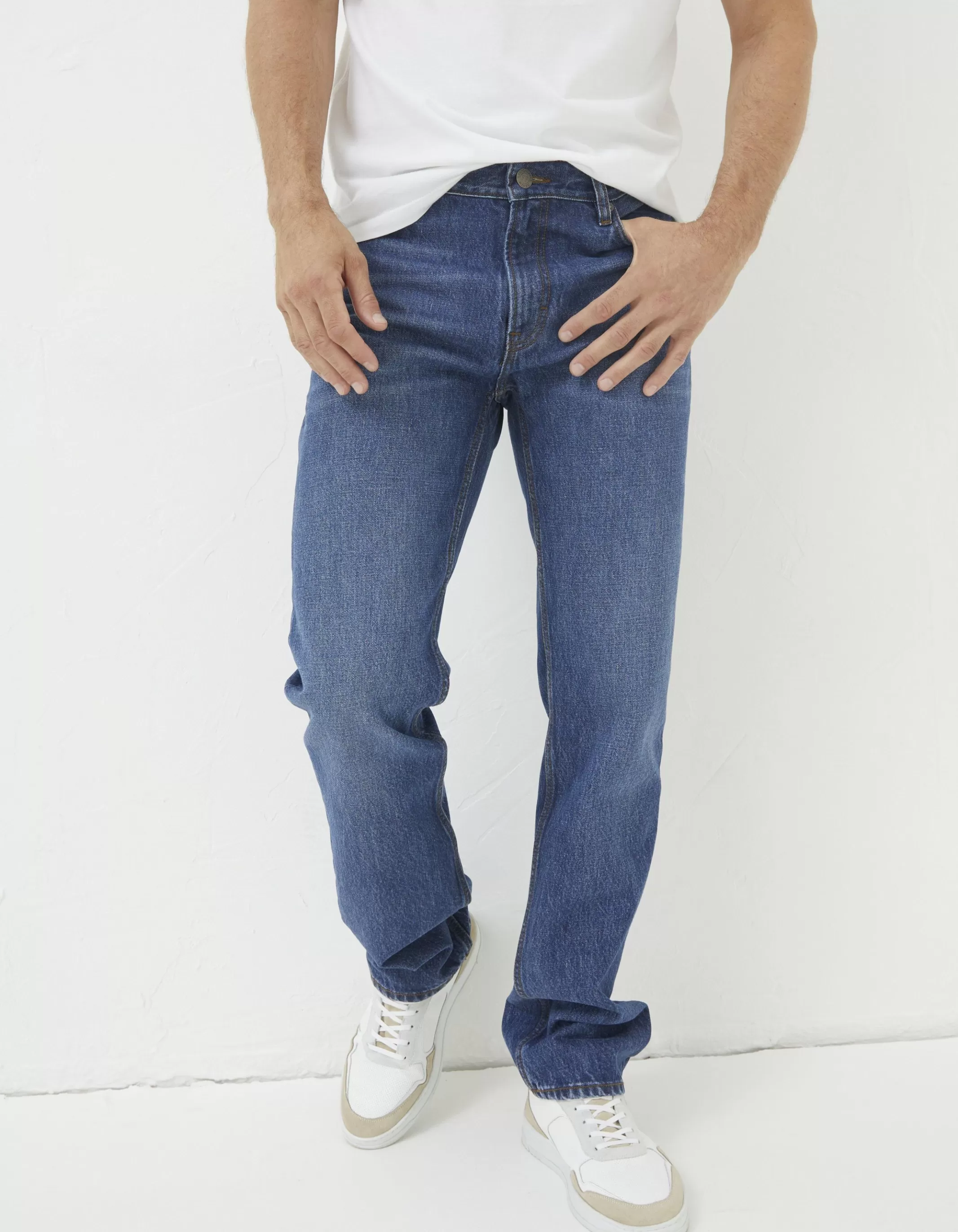 Sale FatFace Straight Fit Jeans Stone Wash