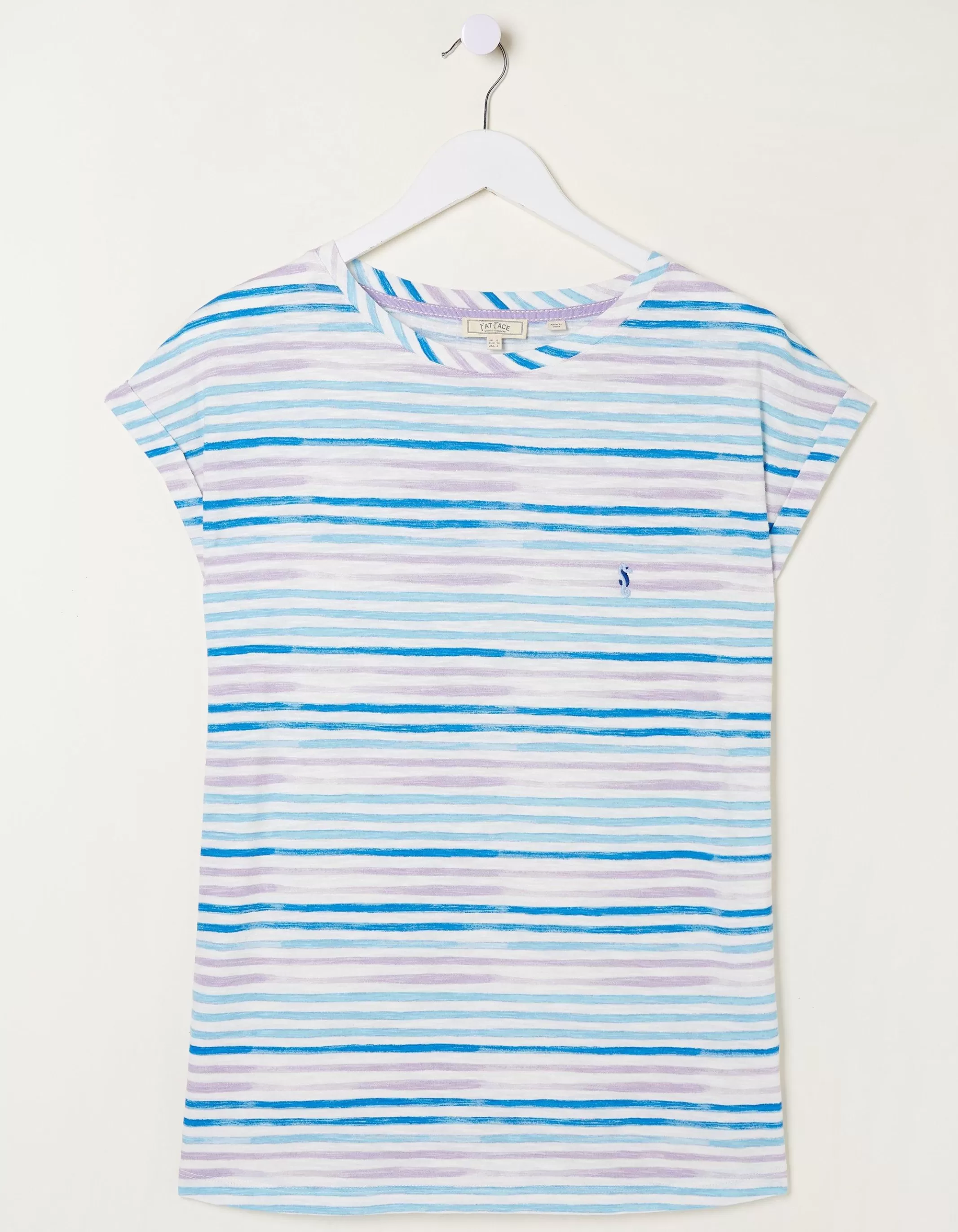 Fashion FatFace Stripe Graphic T-Shirt Multi Colour