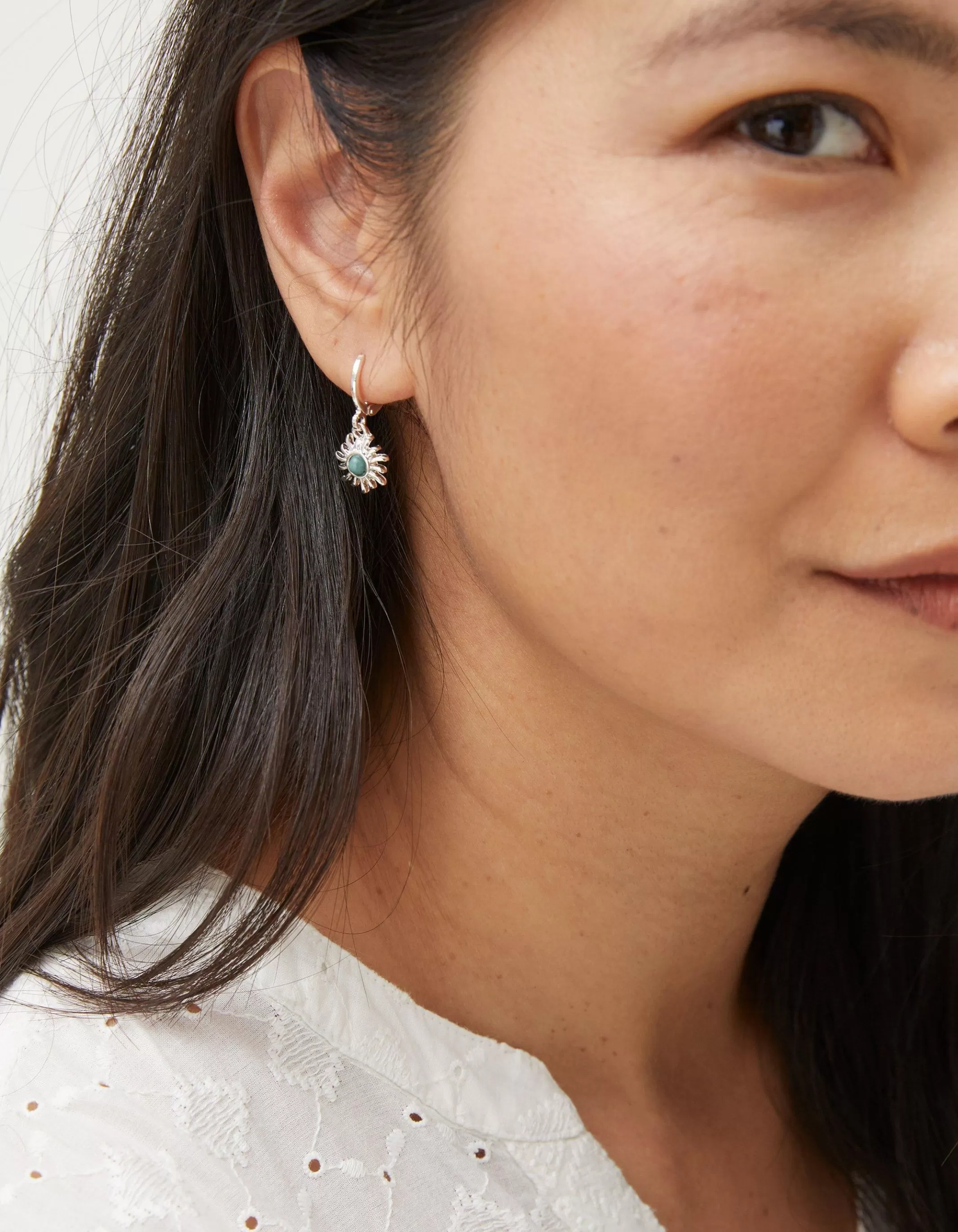 Cheap FatFace Sun And Stone Earrings Silver
