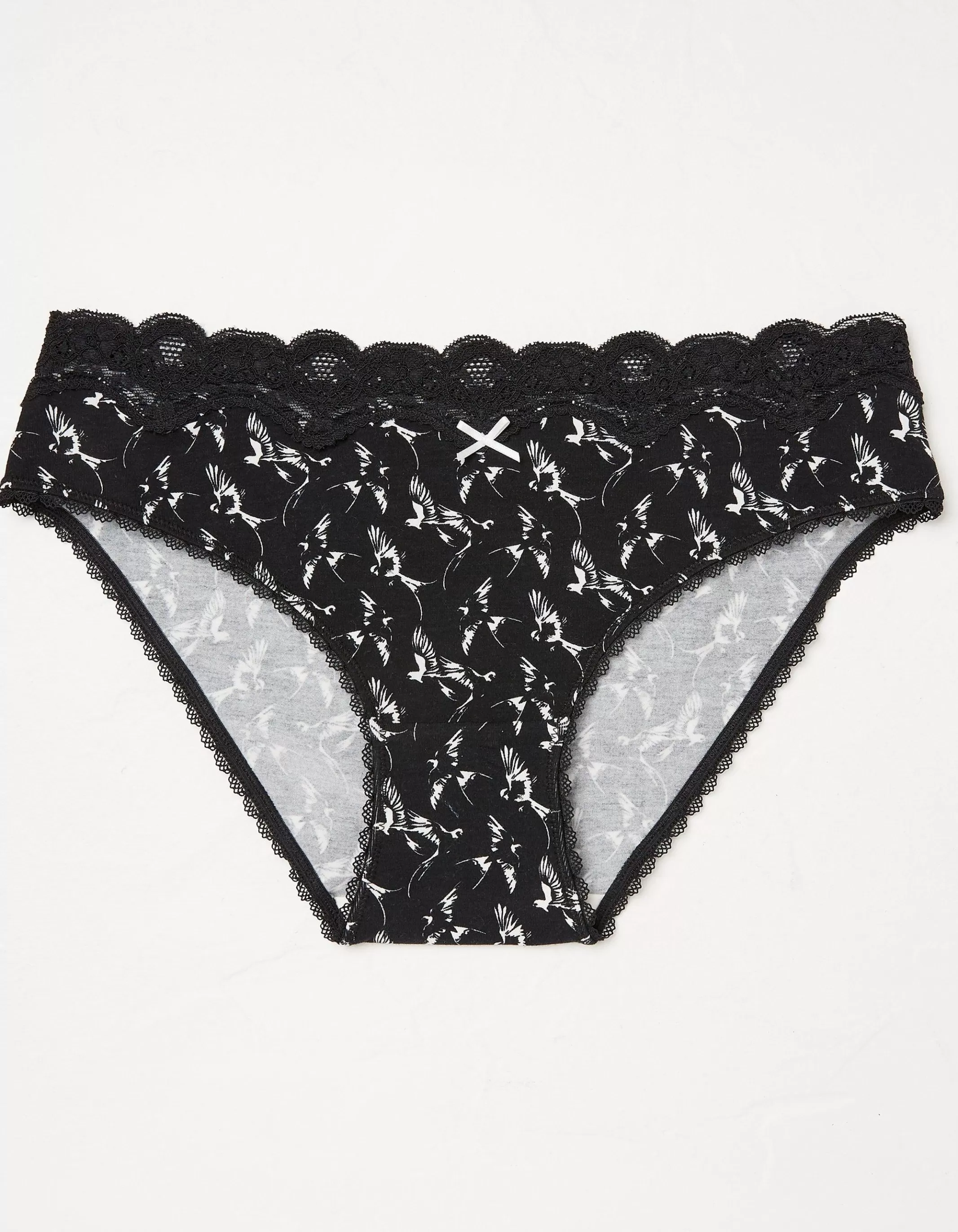 Store FatFace Swallow Print Mini Knickers Black