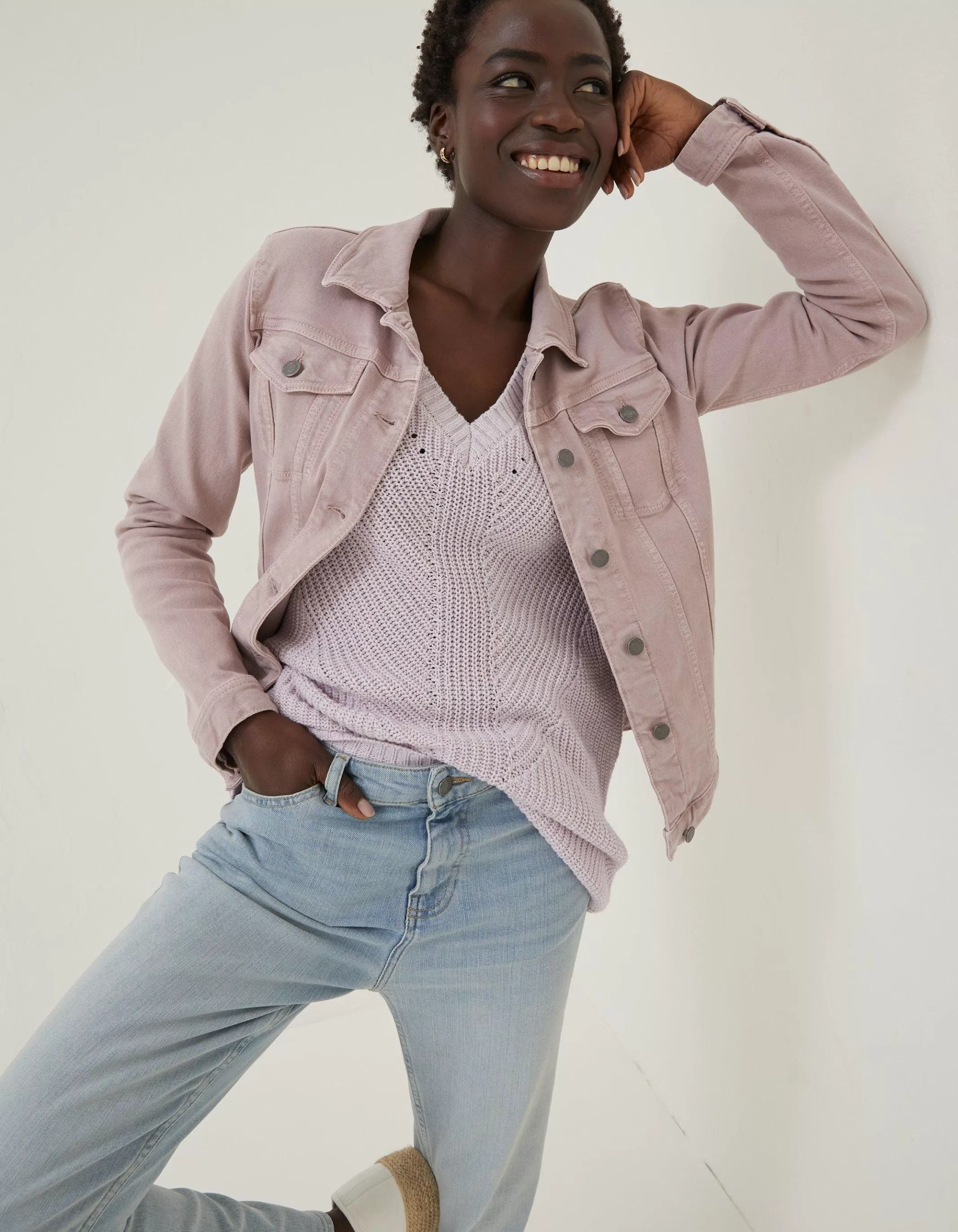 Store FatFace Tasha Denim Jacket Lavender