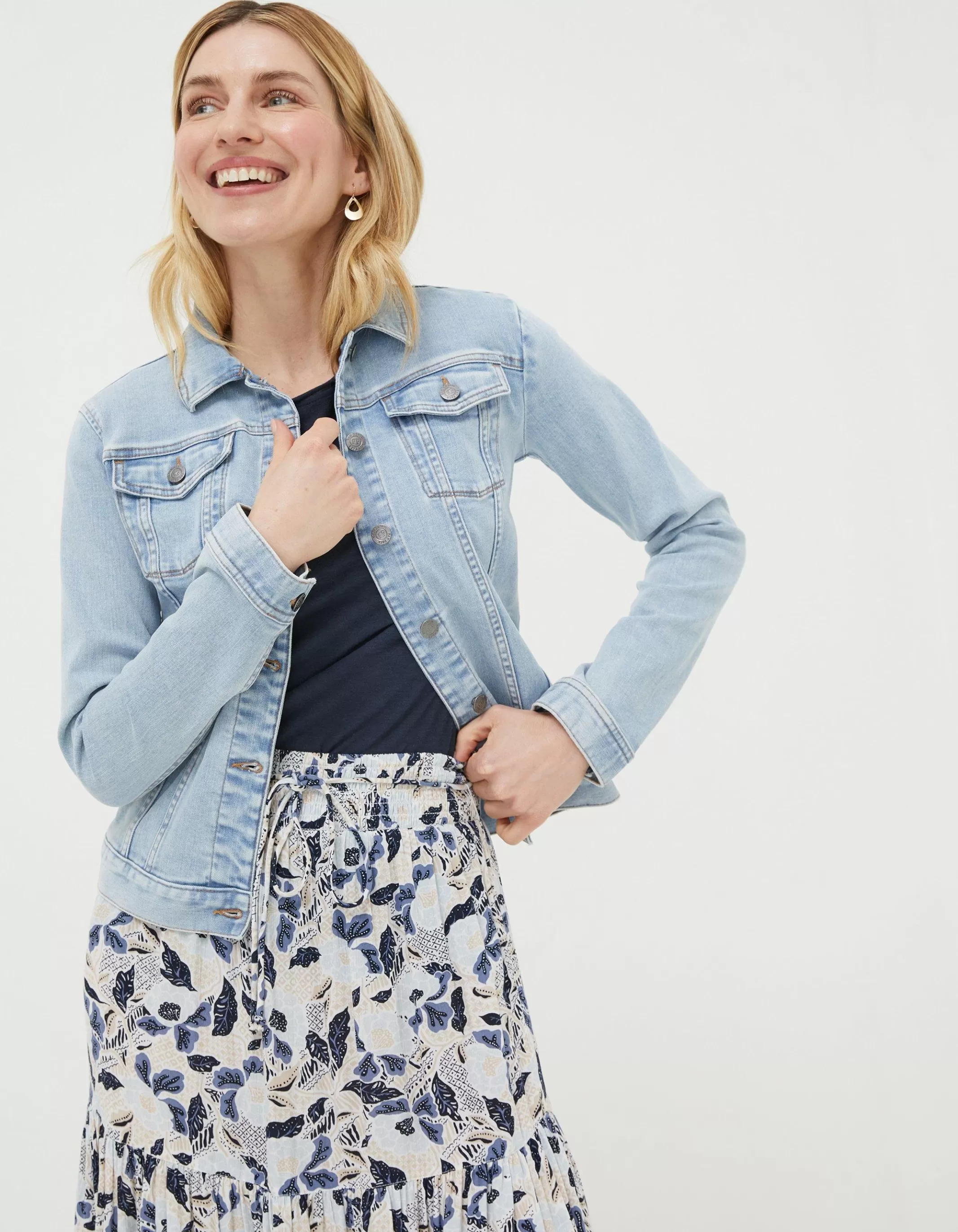 Fashion FatFace Tasha Denim Jacket Bleach Wash