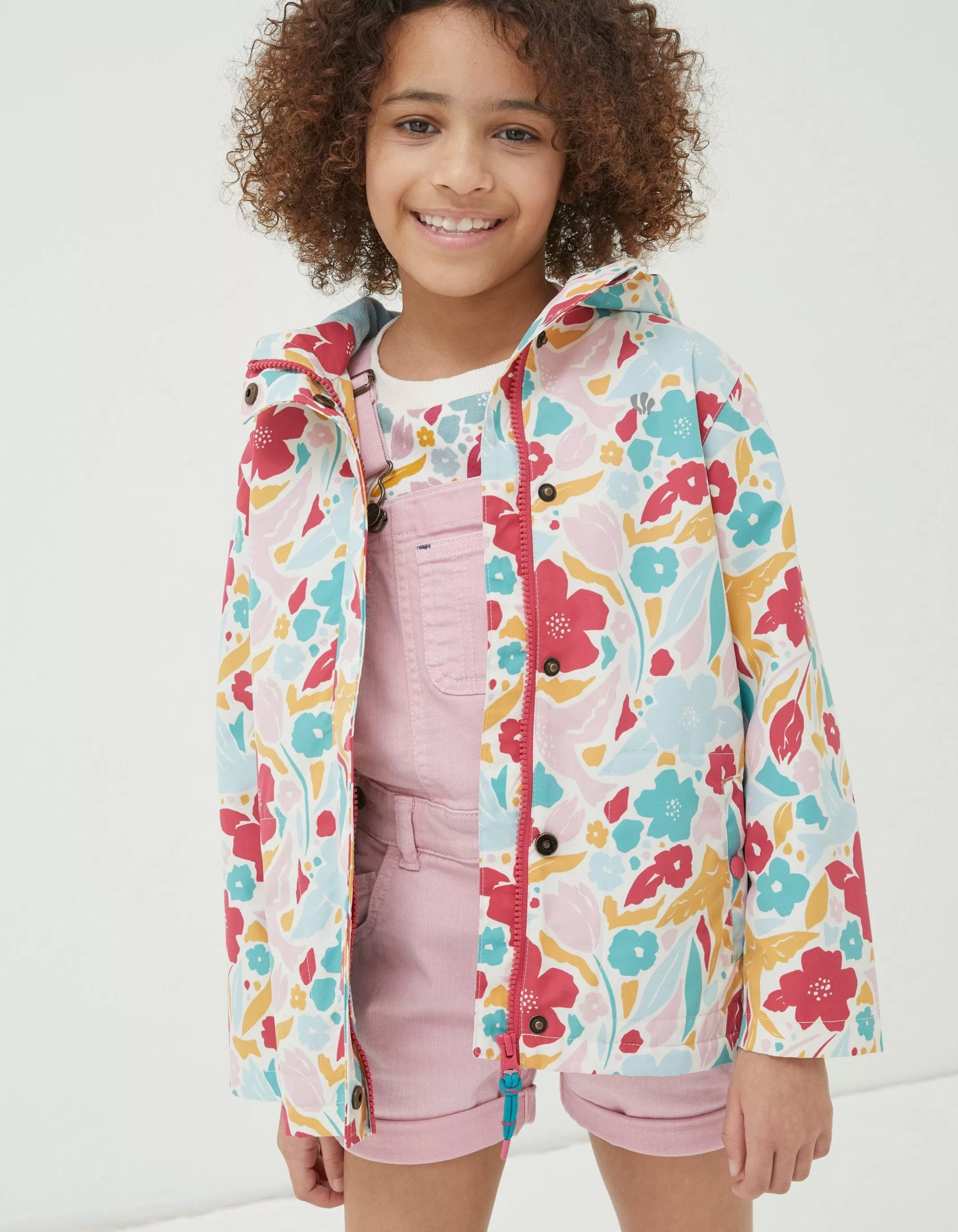 Cheap FatFace Tate Blooms Printed Jacket Off White