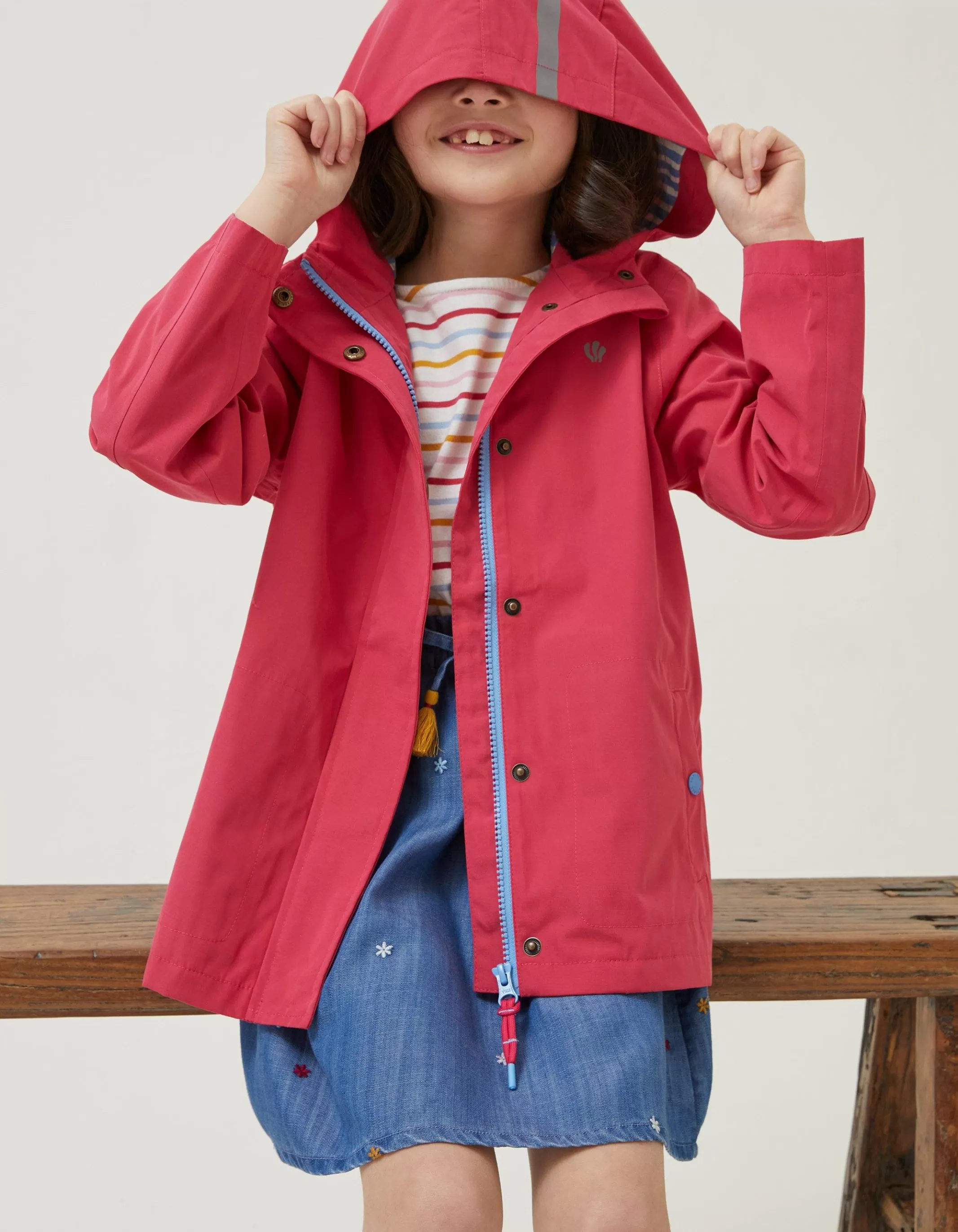 Best FatFace Tate Waterproof Coat Dark Pink