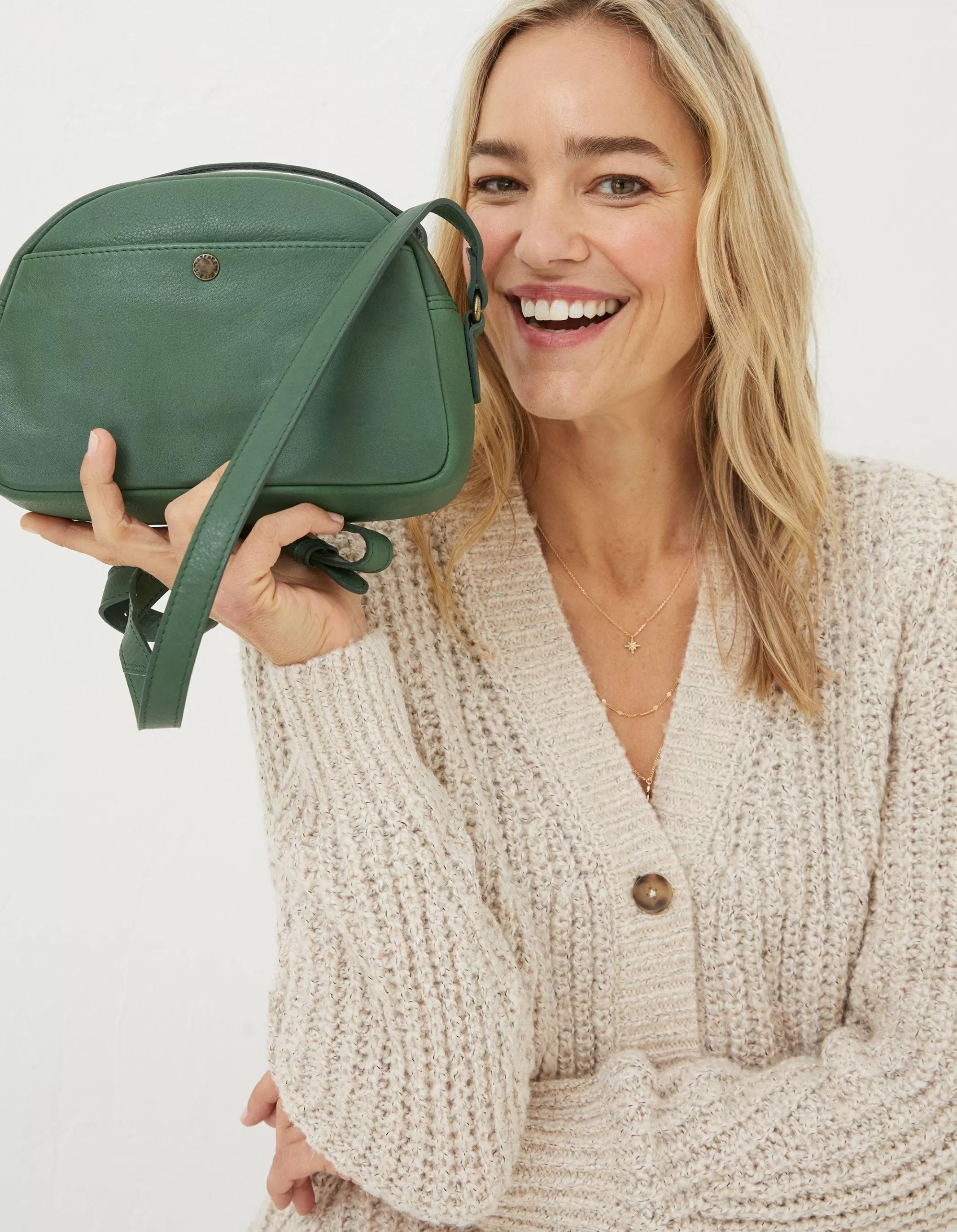 Shop FatFace The Callie Crossbody Bag Green