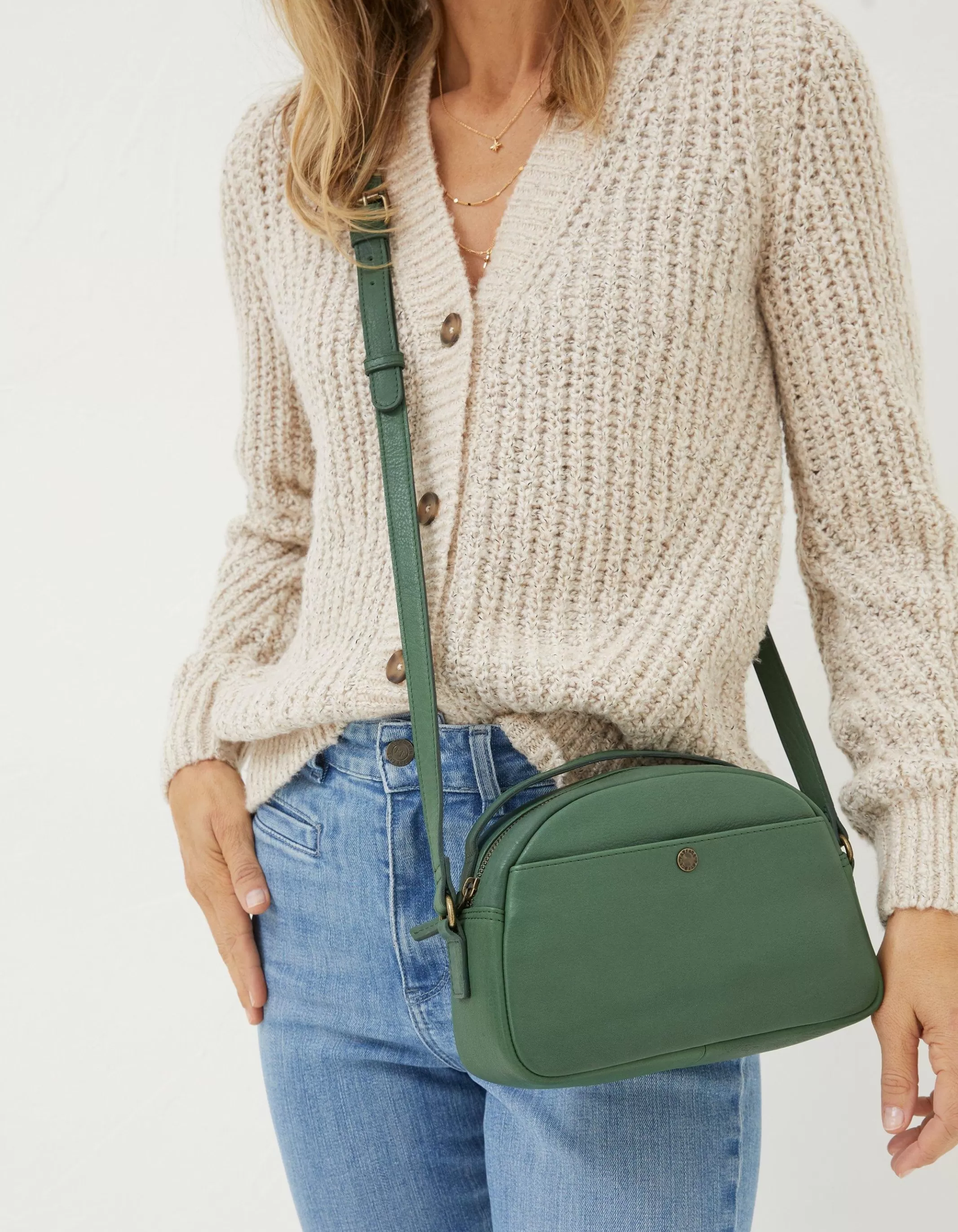 Shop FatFace The Callie Crossbody Bag Green