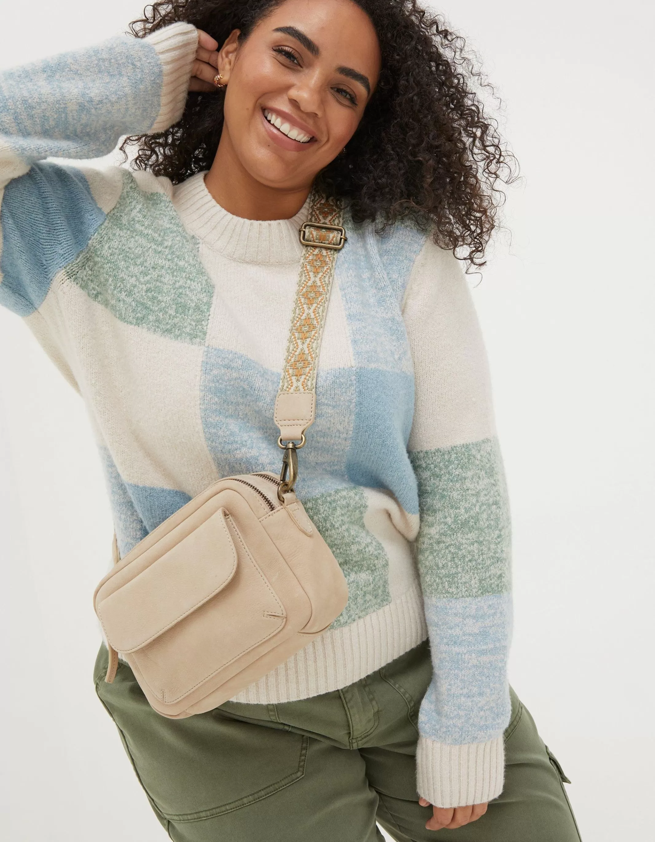 Flash Sale FatFace The Oslo Camera Bag Ornate Strap Stone