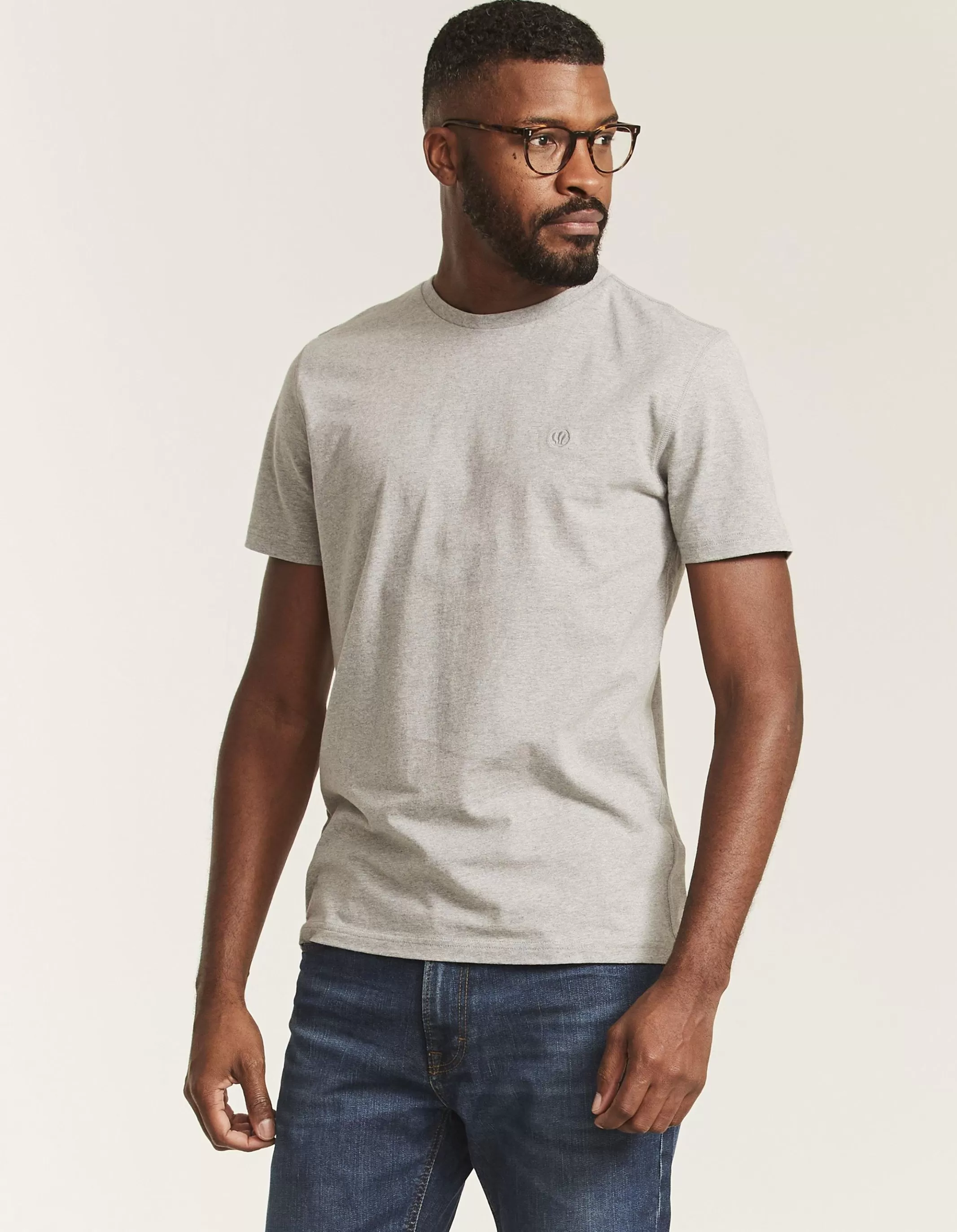 Fashion FatFace Three Pack Crew Neck T-Shirts Charcoal Grey
