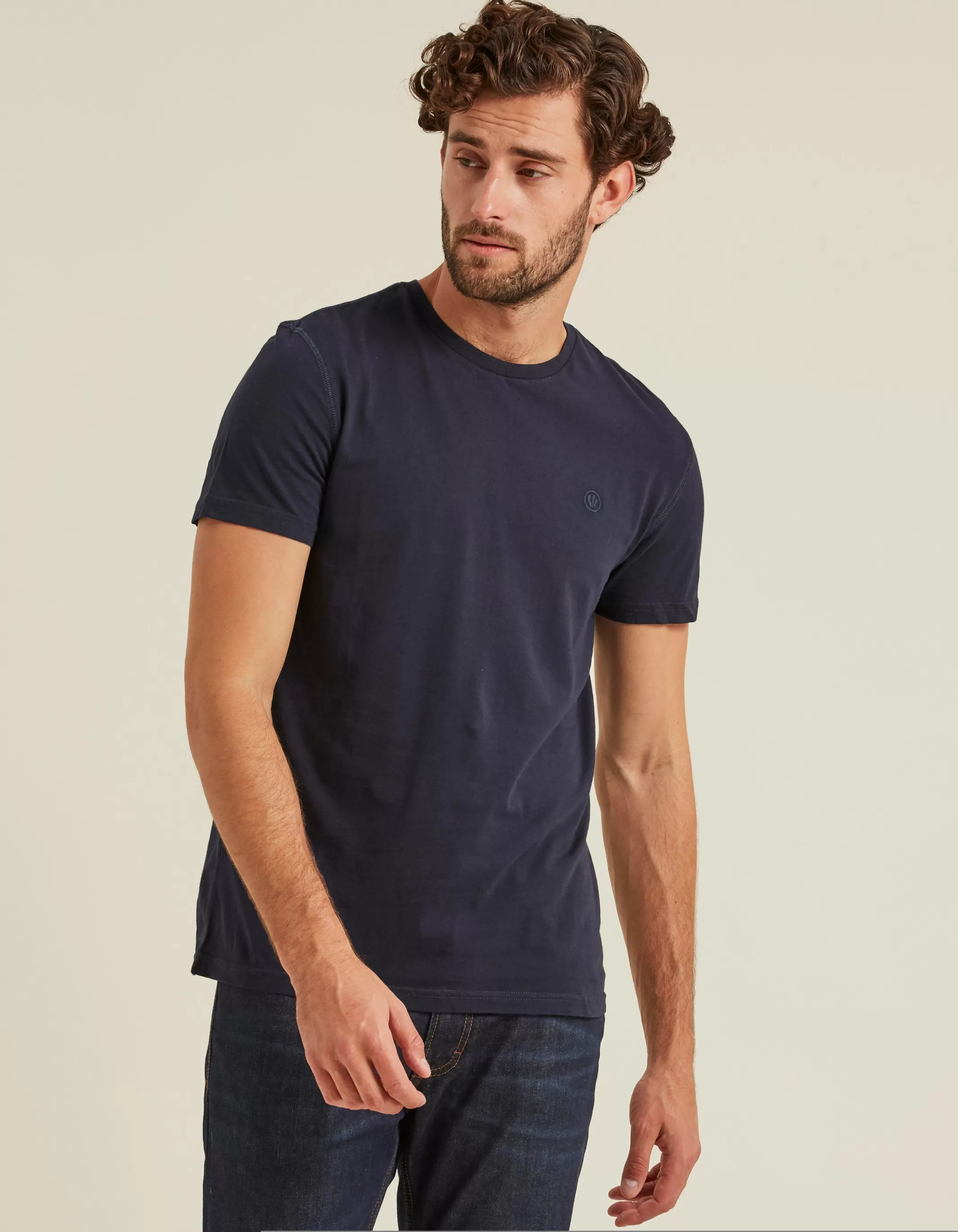 Fashion FatFace Three Pack Crew Neck T-Shirts Navy