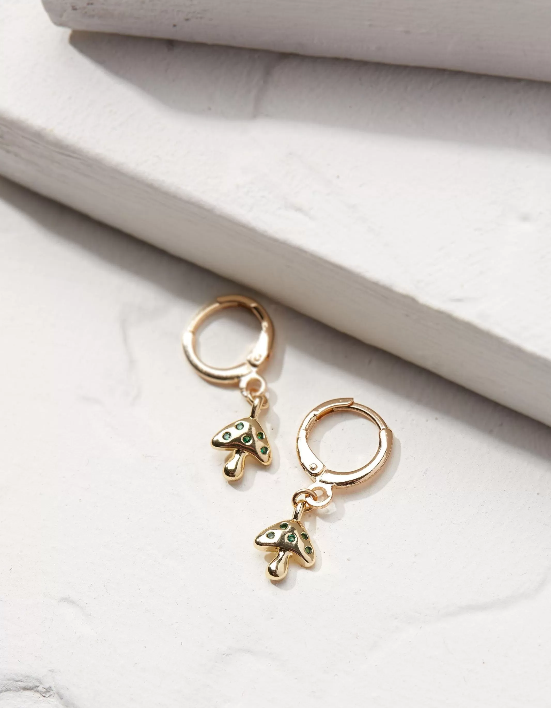 Discount FatFace Toadstool Drop Earrings Gold
